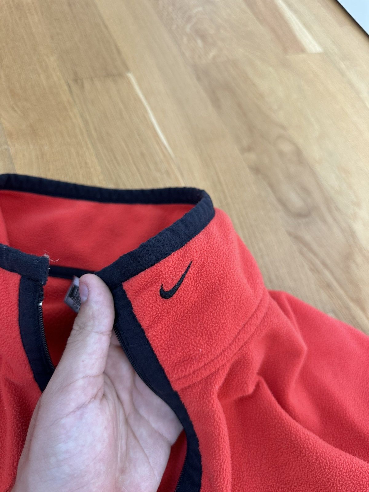 Nike Vintage Nike Half-Zip Jacket Black Swoosh Therma-Fit Size US XL / EU 56 / 4 - 8 Thumbnail