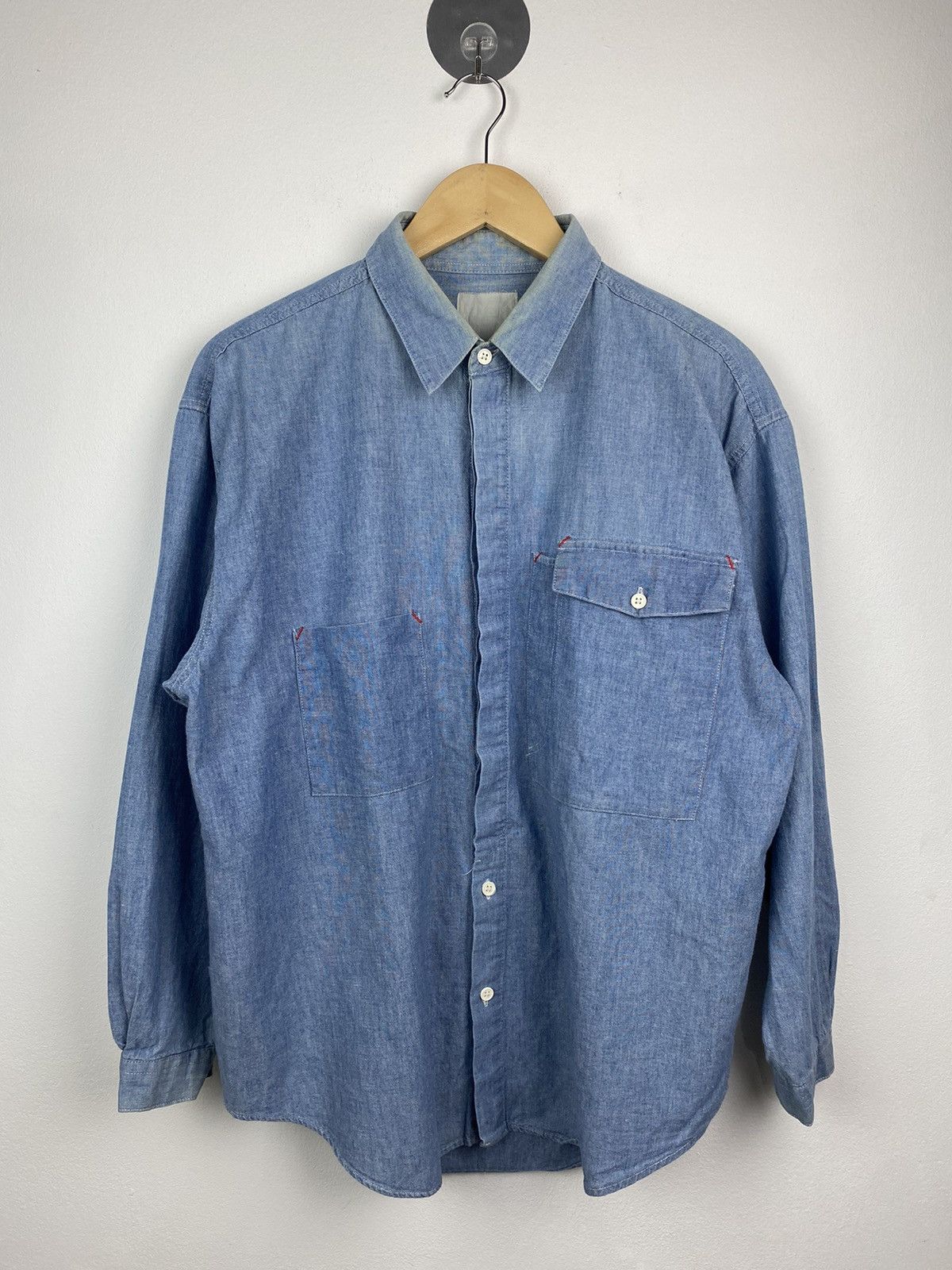 Japanese Brand Japanese Style Double Pocket Button Up Shirt Size US L / EU 52-54 / 3 - 1 Thumbnail