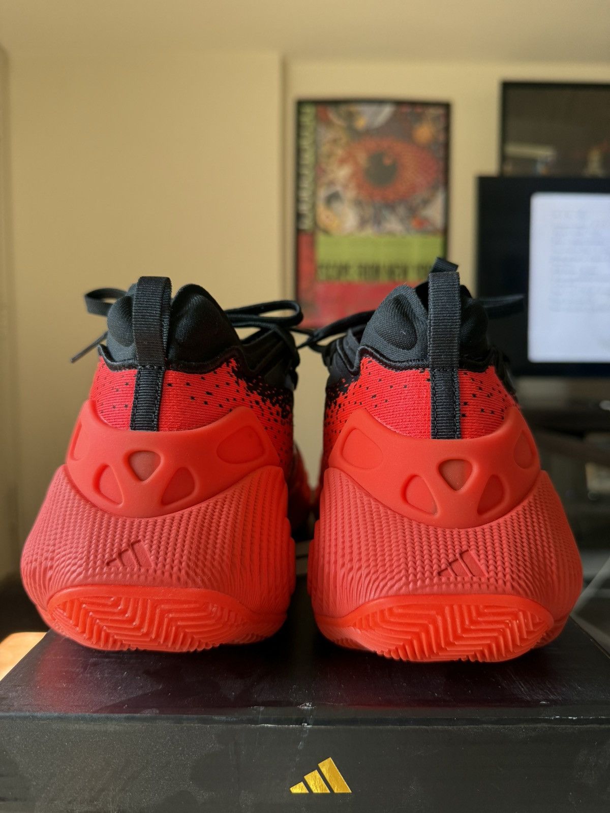 Adidas Sdidas Trae Young 3 Solar Red Black Size US 10 / EU 43 - 2 Thumbnail