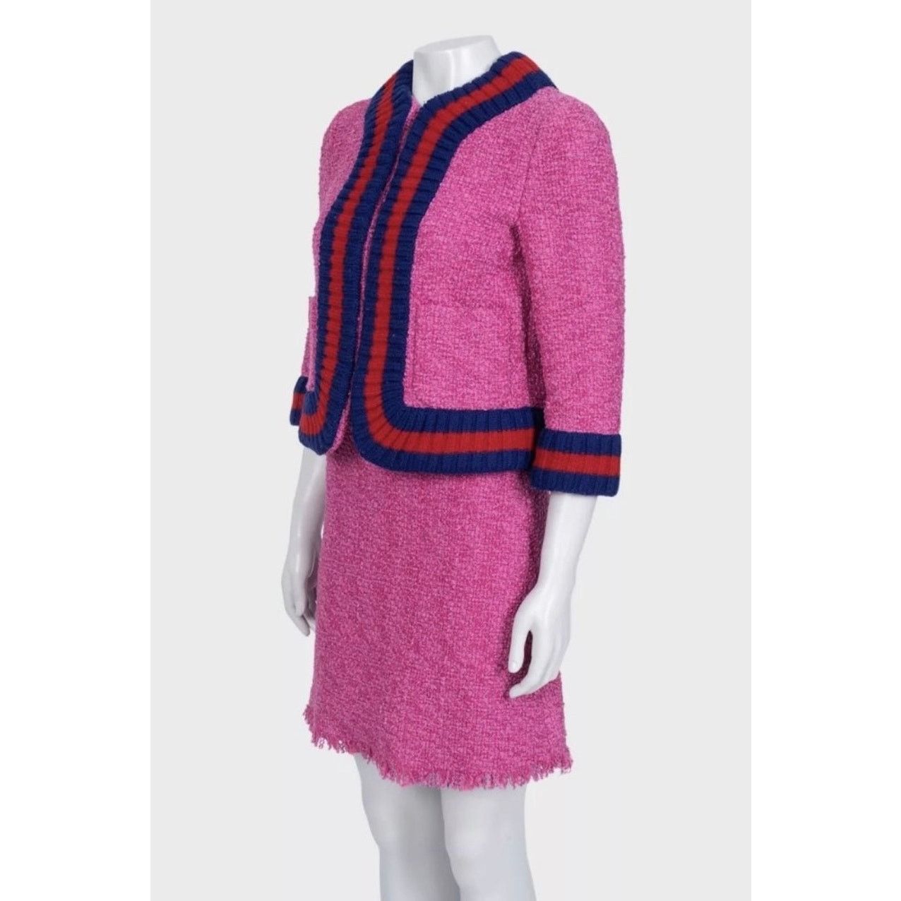 Gucci Gucci Pink Tweed Skirt Suit - Elegant & Versatile IT38/XS Size XS / US 0-2 / IT 36-38 - 4 Thumbnail