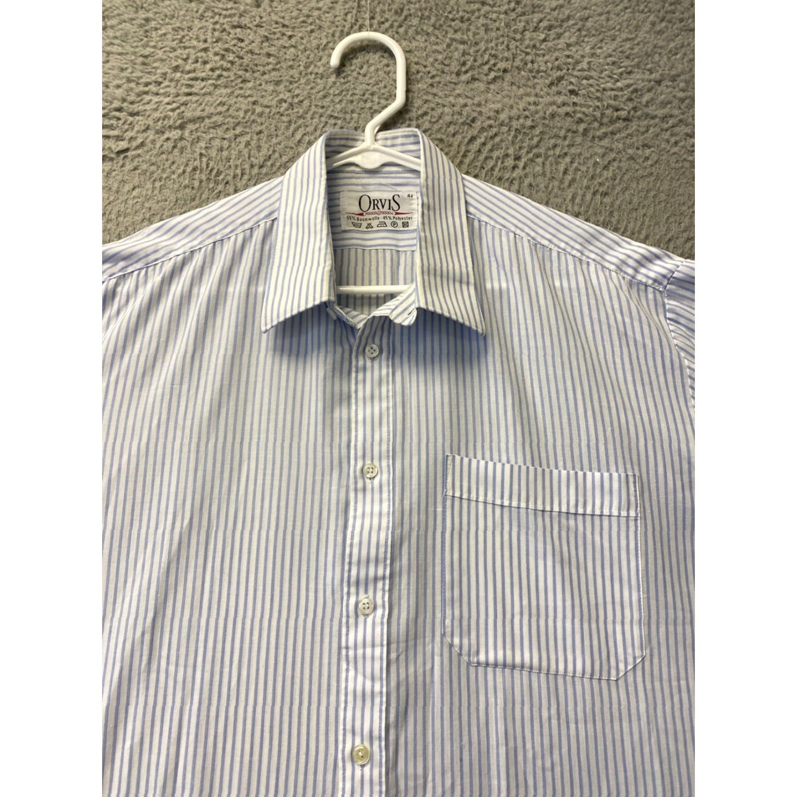 Orvis VINTAGE Orvis Shirt Large L Striped White Blue Button-Up Collared Long Sleeve Mens Size US L / EU 52-54 / 3 - 3 Thumbnail
