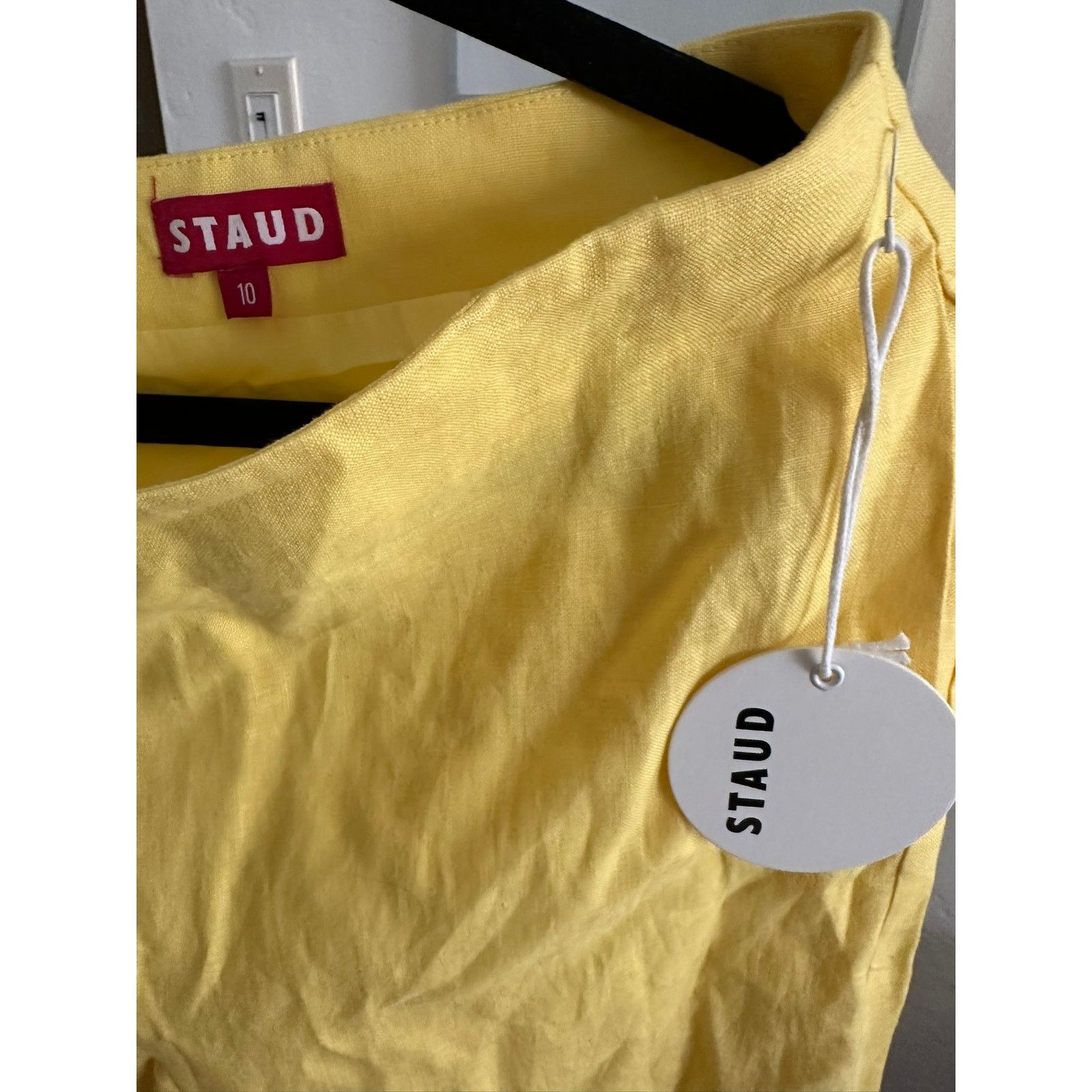 Staud STAUD Gelsomino Pants Yellow 10 Size 32" / US 10 / IT 46 - 4 Thumbnail