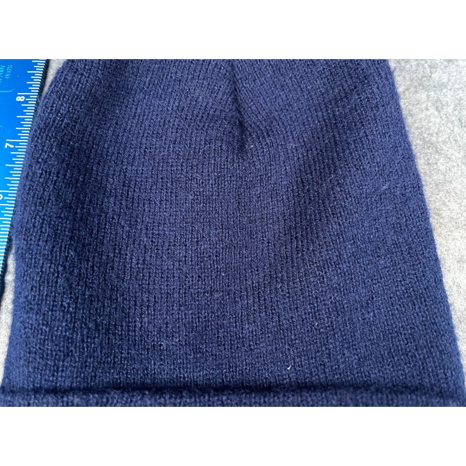 Vintage Town Talk Beanie Hat Adult One Size Blue Knit 100% Acrylic Christmas Southgate Golf Course Style Ski Logo Mens Size ONE SIZE - 3 Thumbnail