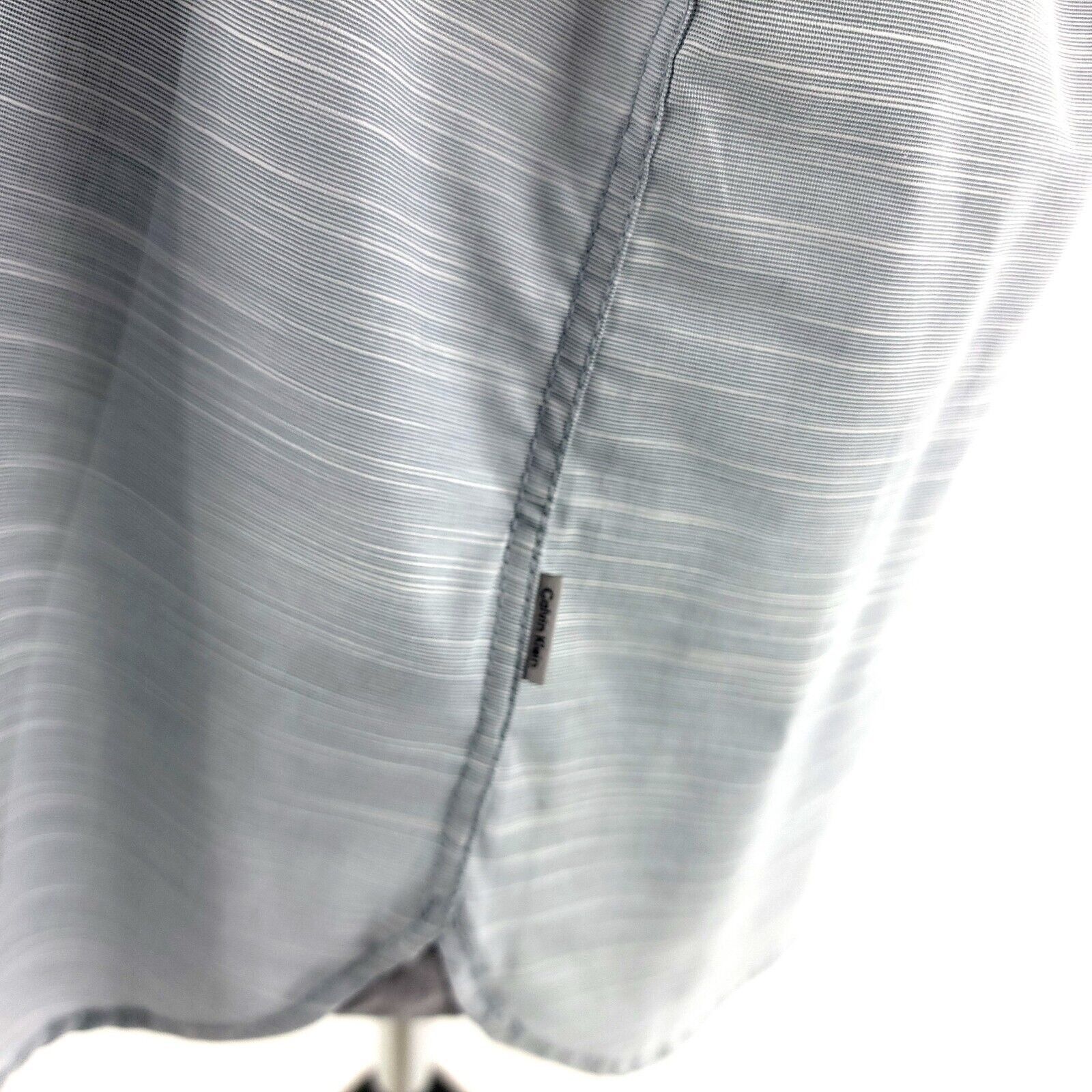 Calvin Klein Calvin Klein Gray Blue 2XL Button Front Dress Shirt Cotton C Size US XXL / EU 58 / 5 - 3 Thumbnail