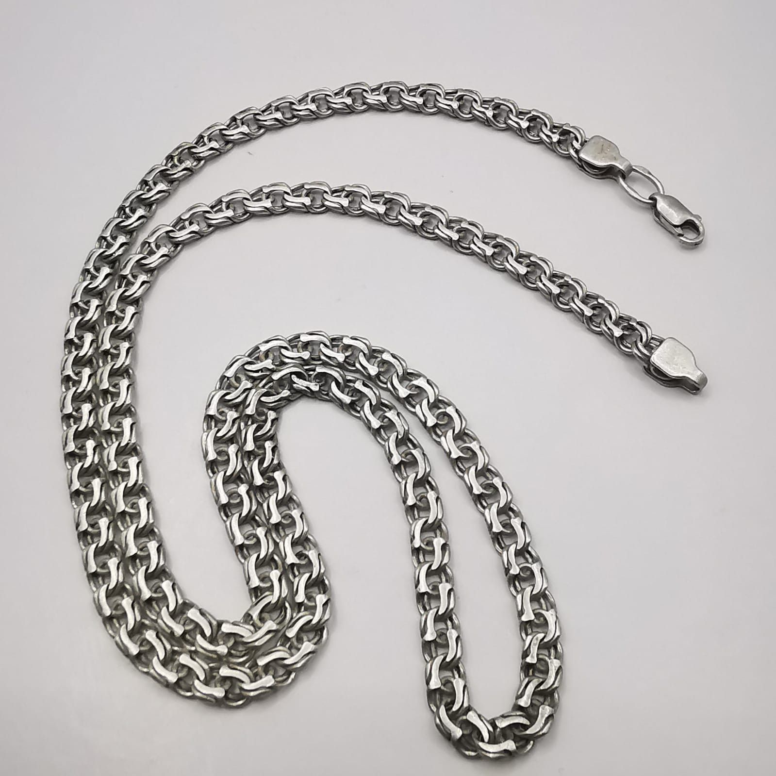 Sterling Silver Vintage Jewelry Chain, 925 Sterling Silver, Signed , 20,92g Size ONE SIZE - 2 Thumbnail