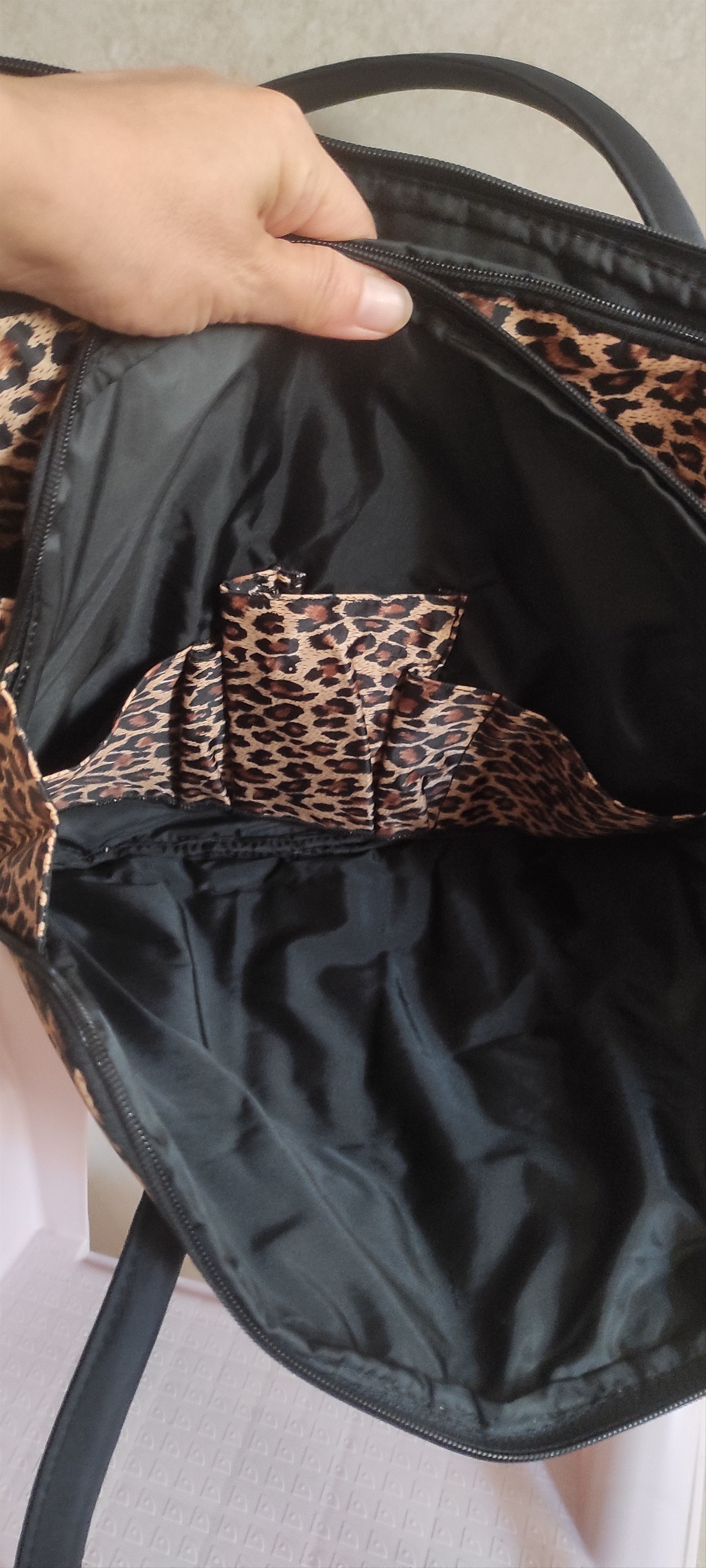 Sonia Rykiel Sonia RYKIEL Paris. Brown Panther Print Nylon Tote Bag Size ONE SIZE - 7 Thumbnail