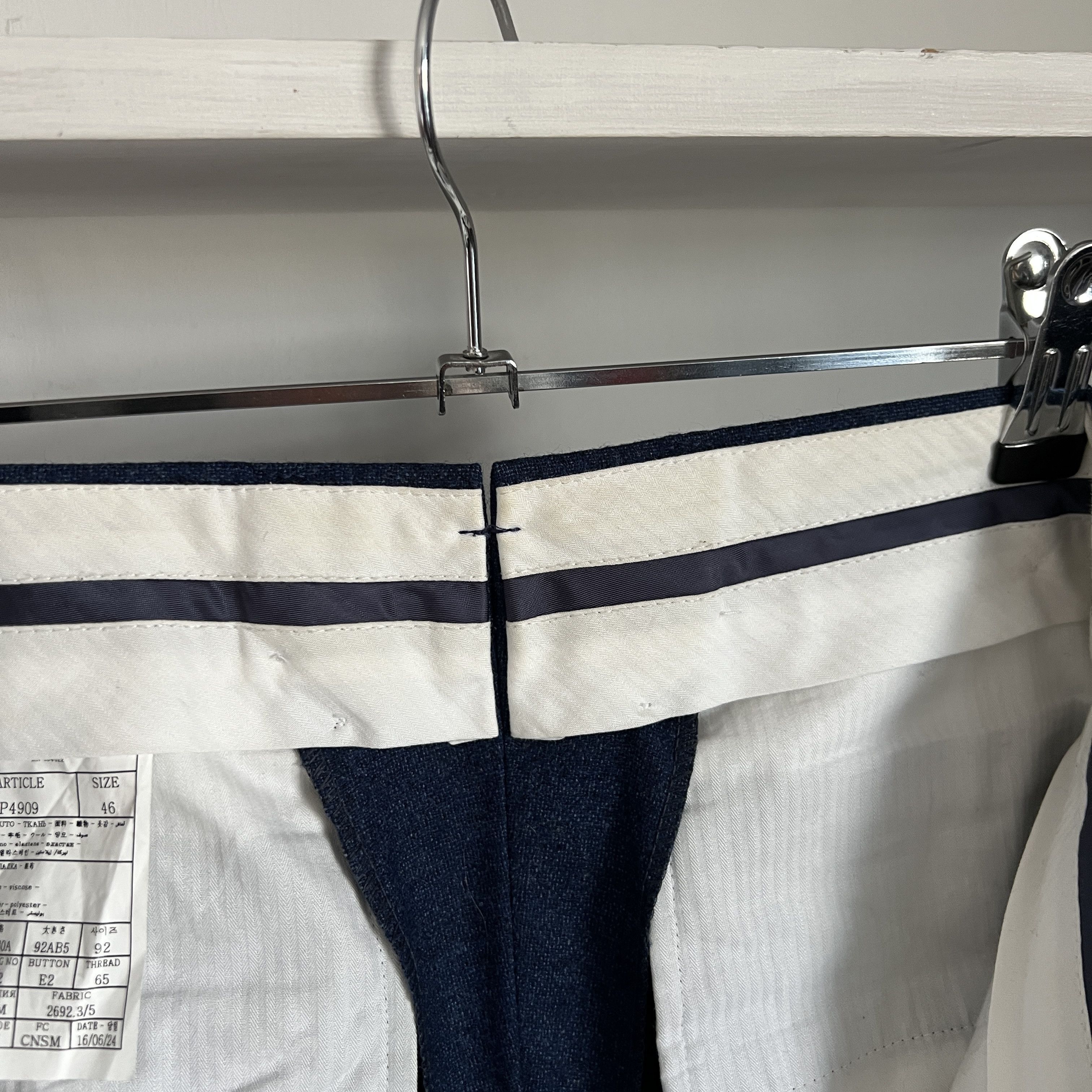Suitsupply Men's SUITSUPPLY BRESCIA Wool Blue Suit Casual Pants Size 46 Size 46R - 16 Thumbnail