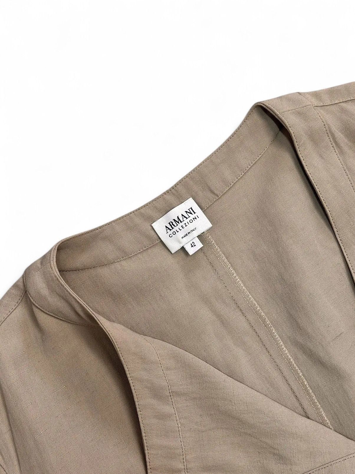 Armani Vintage Armani Beige Linen Two-Piece Minimalist Japan Style Size 28" / US 6 / IT 42 - 9 Thumbnail