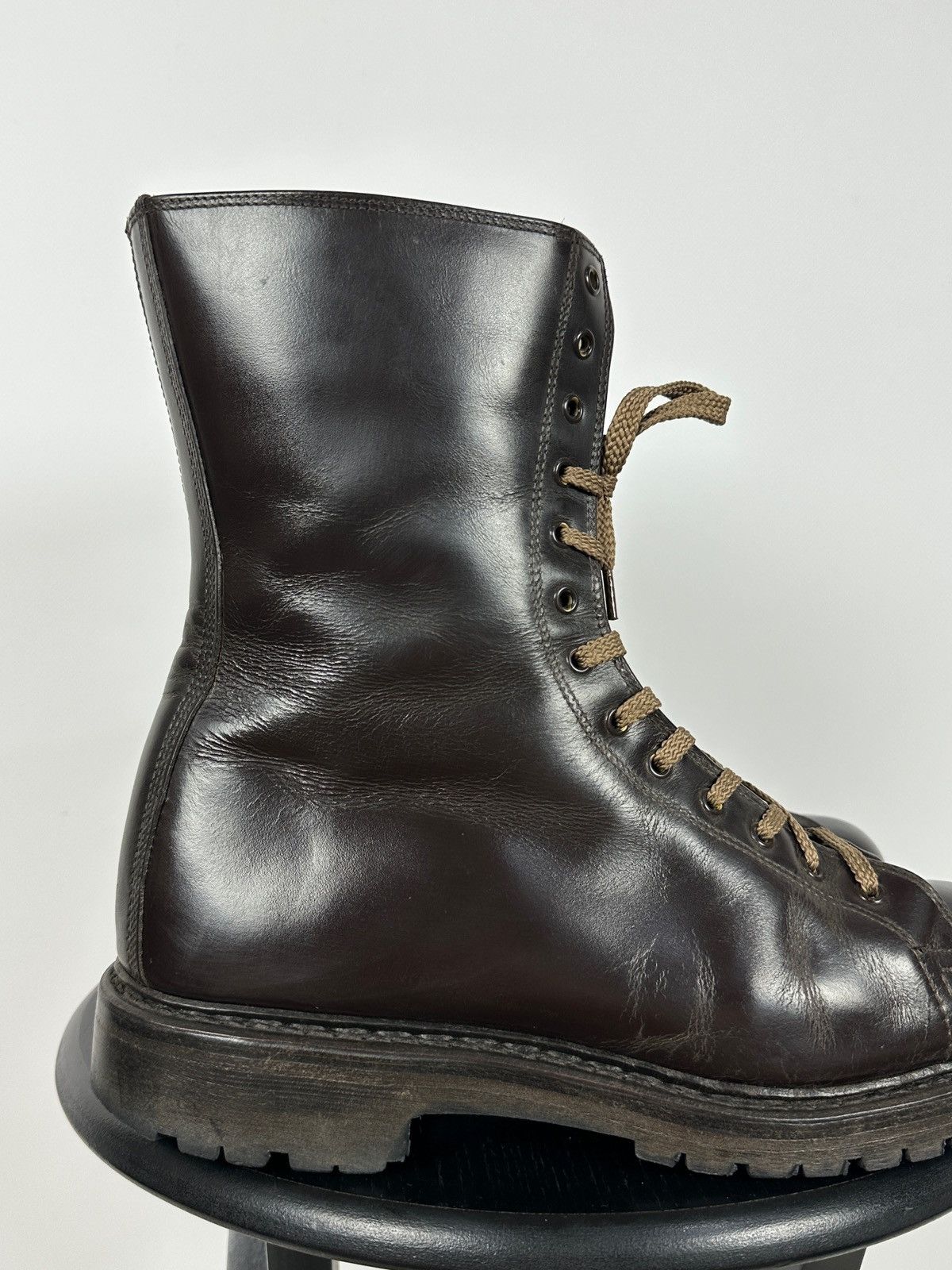 Vintage Vintage Italy Army Paratrooper Combat Brown Leather Boots Size US 9 / EU 42 - 15 Thumbnail