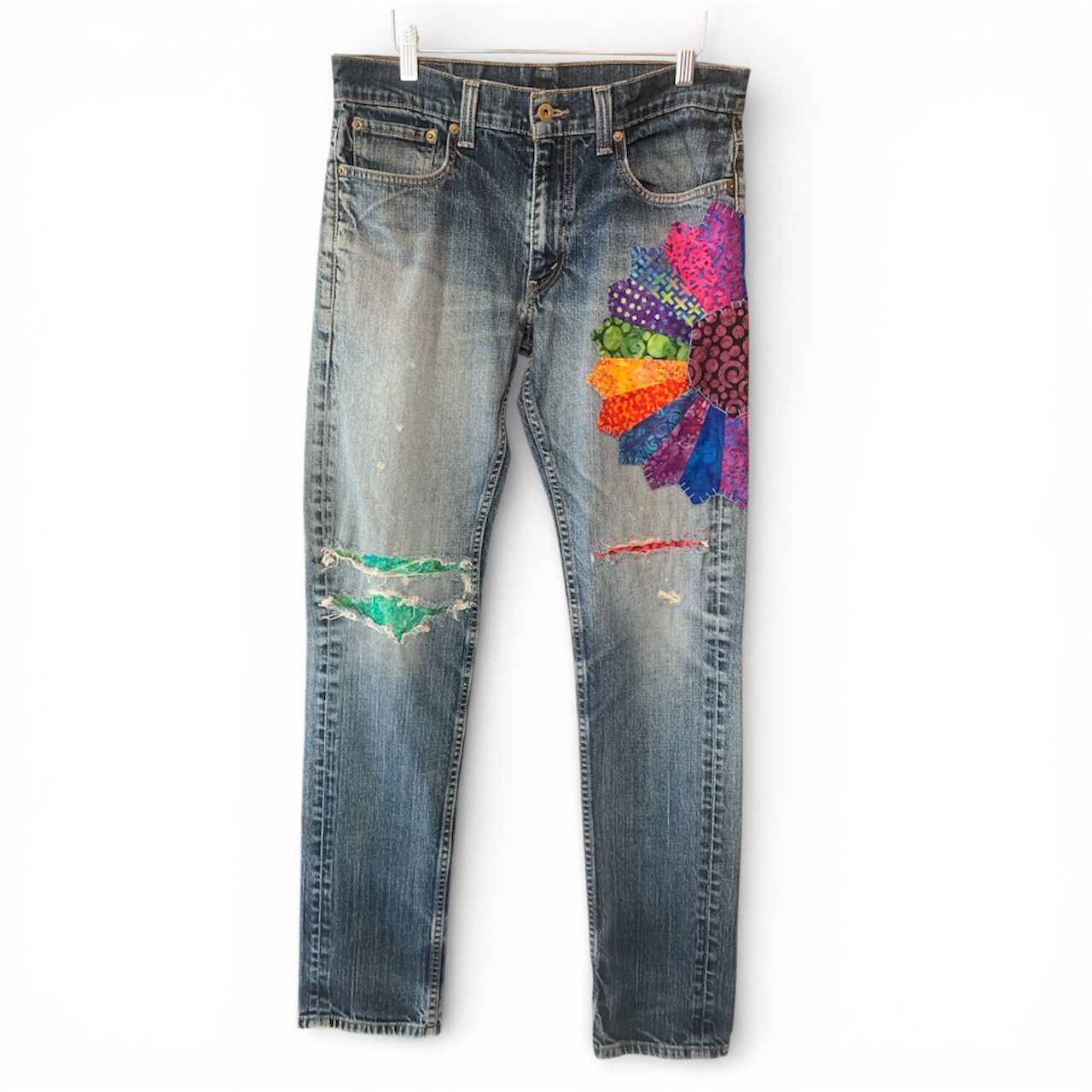 Levi's Patchwork Levi’s 511 Denim Jeans Size 28" / US 6 / IT 42 - 1 Thumbnail