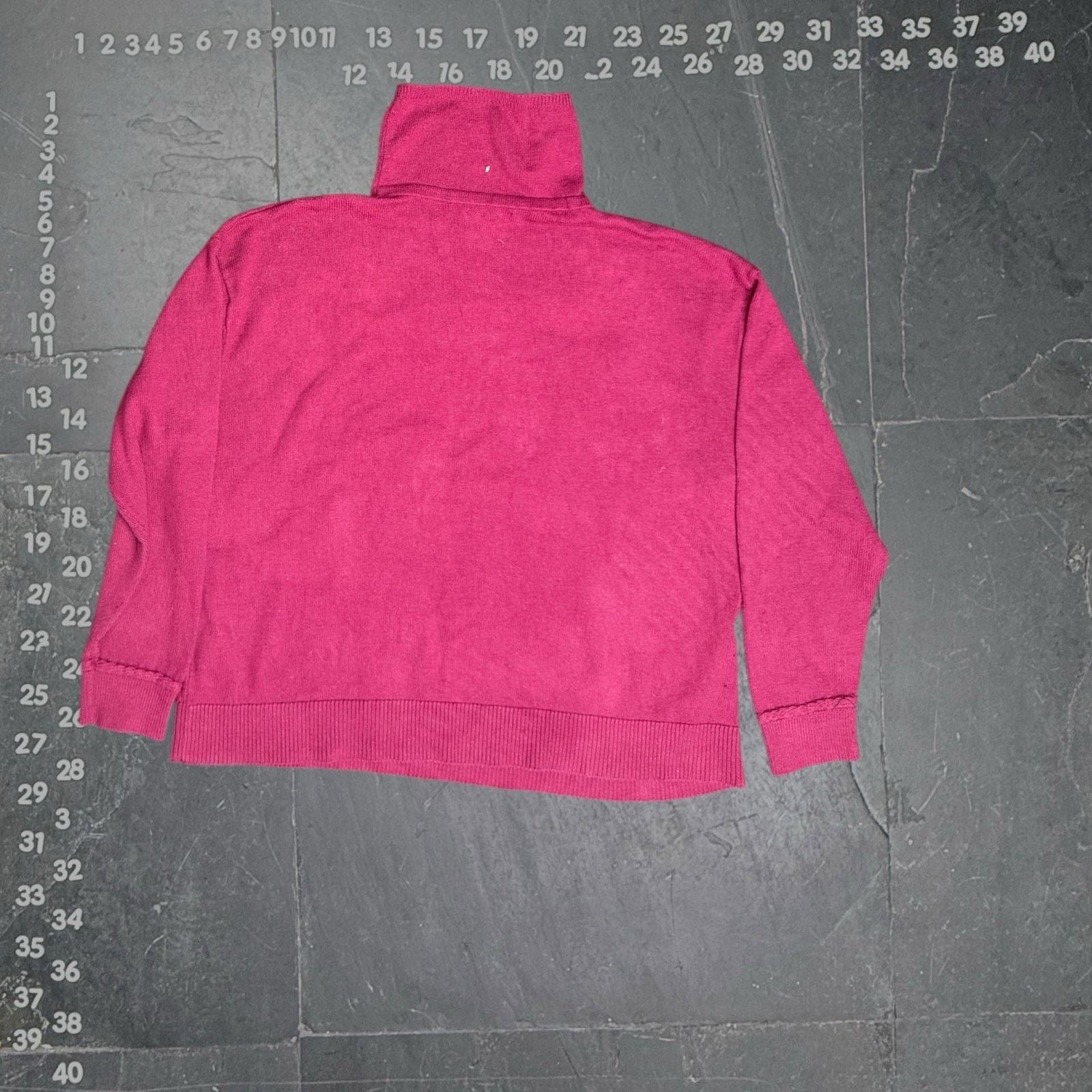 Tommy Hilfiger Tommy Hilfiger Cotton Wool Turtleneck Sweater in Fuchsia Size XL / US 12-14 / IT 48-50 - 3 Thumbnail