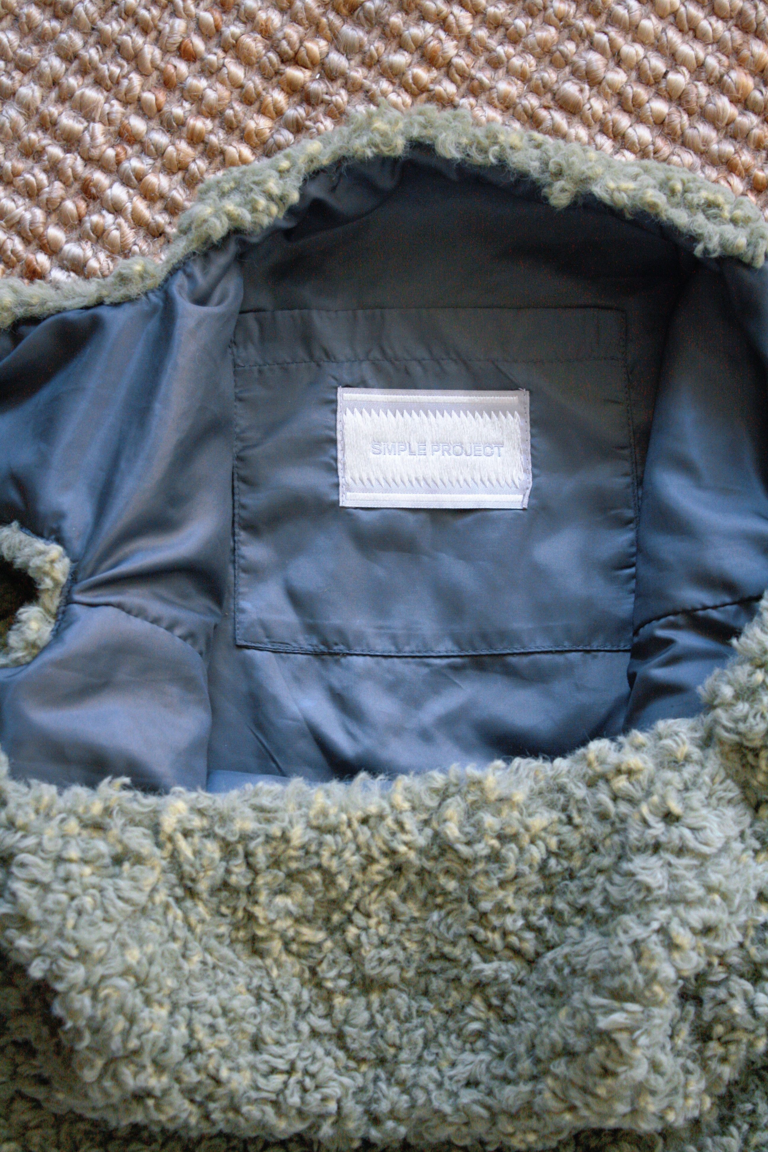 Other Sherpa Fleece Tote Bag Moss Green Fuzzy Shopper Size ONE SIZE - 2 Thumbnail