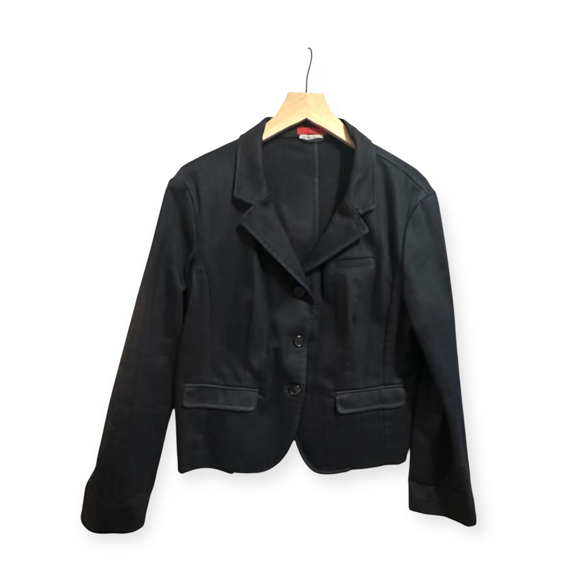 Prada Prada Architectural Navy Cropped Blazer 2008 IT 46 Size L / US 10 / IT 46 - 1 Thumbnail