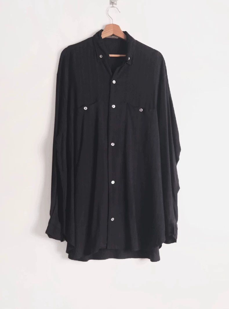 Yohji Yamamoto Yohji Yamamoto size os Dark-striped shirt 2505-Nextarrow Size US M / EU 48-50 / 2 - 1 Thumbnail
