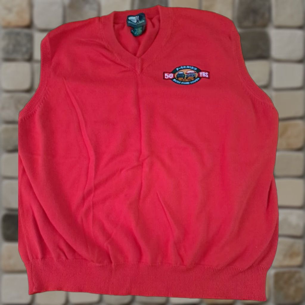 Ford VINTAGE Ford F-Series 50 Years Red Embroidered Sweater Golf Vest XL Unisex Adults Monterey Classic Nike? Wait. Size US XL / EU 56 / 4 - 1 Thumbnail