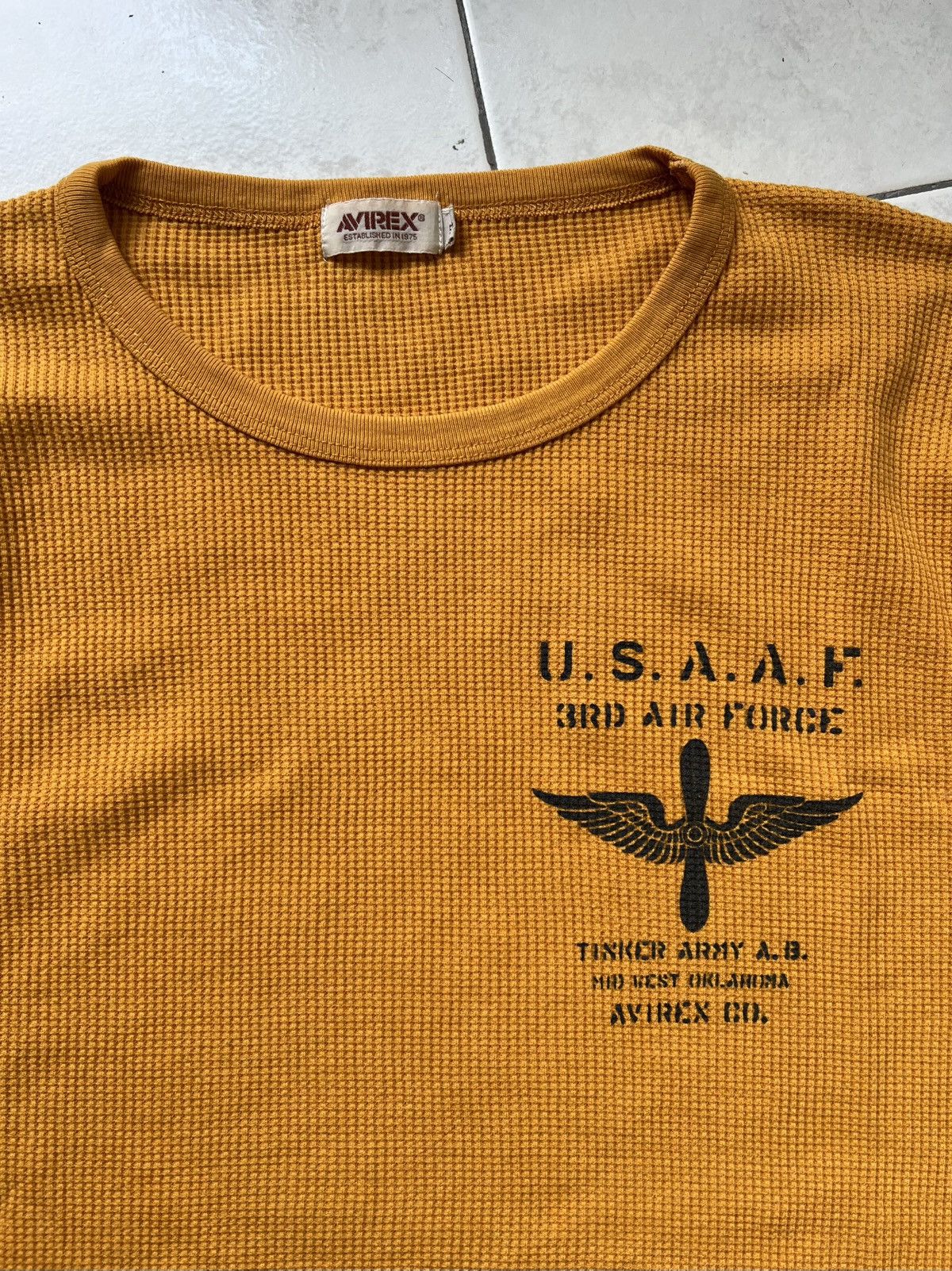 Avirex Avirex U.S.A.A.F Waffle T-Shirts Size US L / EU 52-54 / 3 - 1 Thumbnail