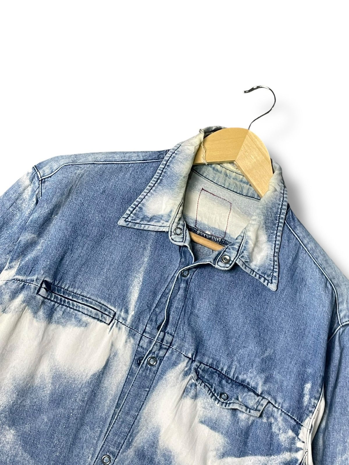 Japanese Brand × Vintage Japanese Brand Button Up Bleached Denim (83) Size US XXS / EU 40 - 2 Thumbnail