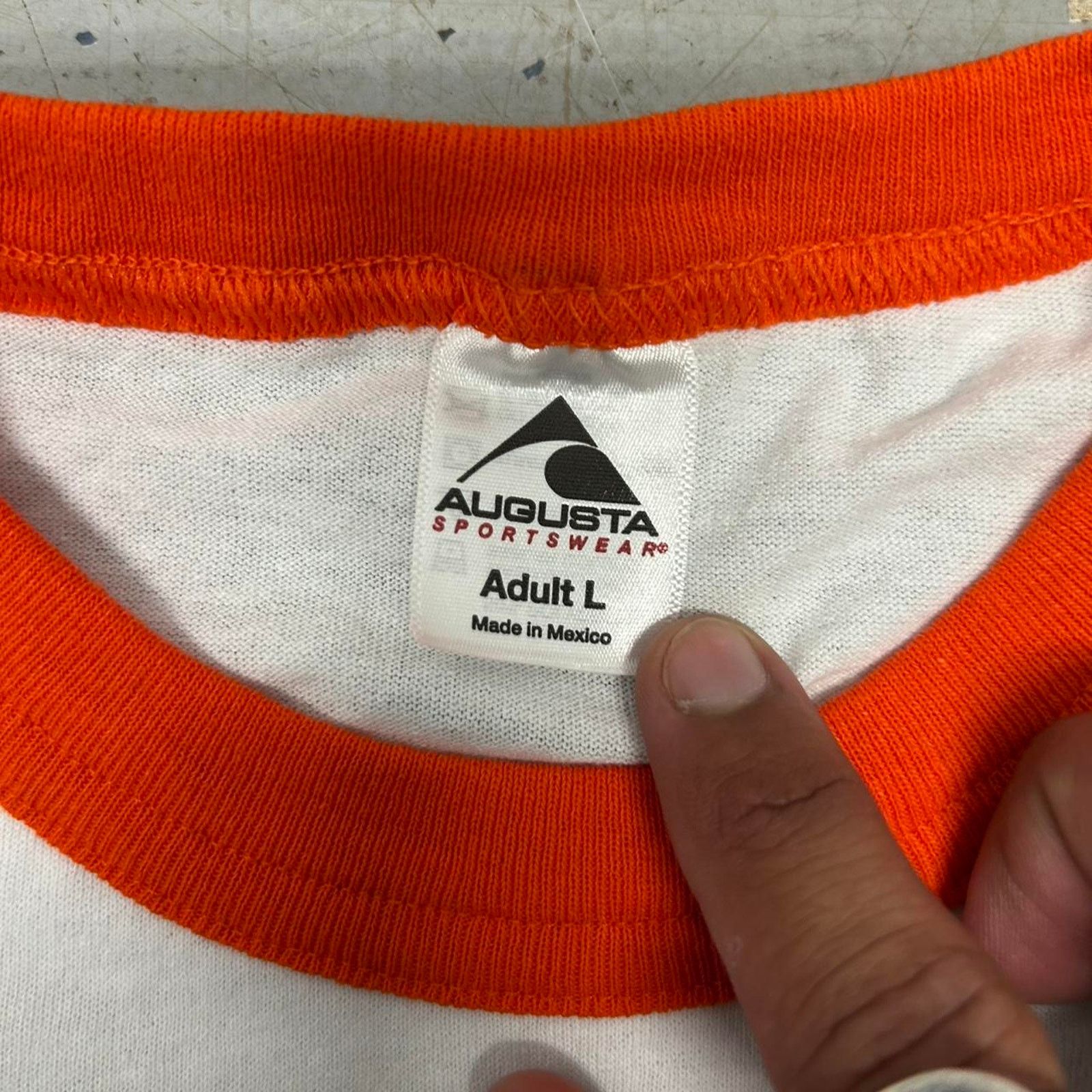 Other VTG/Y2K Senix Racing white and orange ringer t-shirt Size US L / EU 52-54 / 3 - 3 Thumbnail