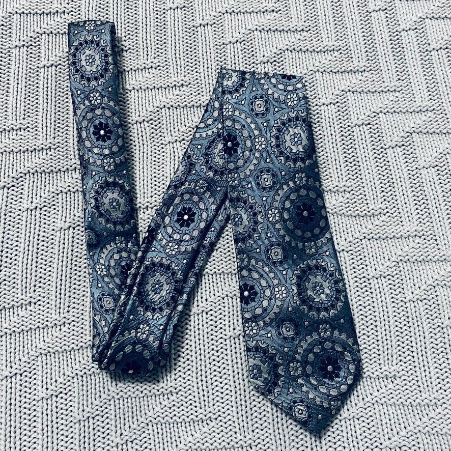 Vintage Vintage Ohrbach's silver paisley silk slim tie Size ONE SIZE - 1 Thumbnail