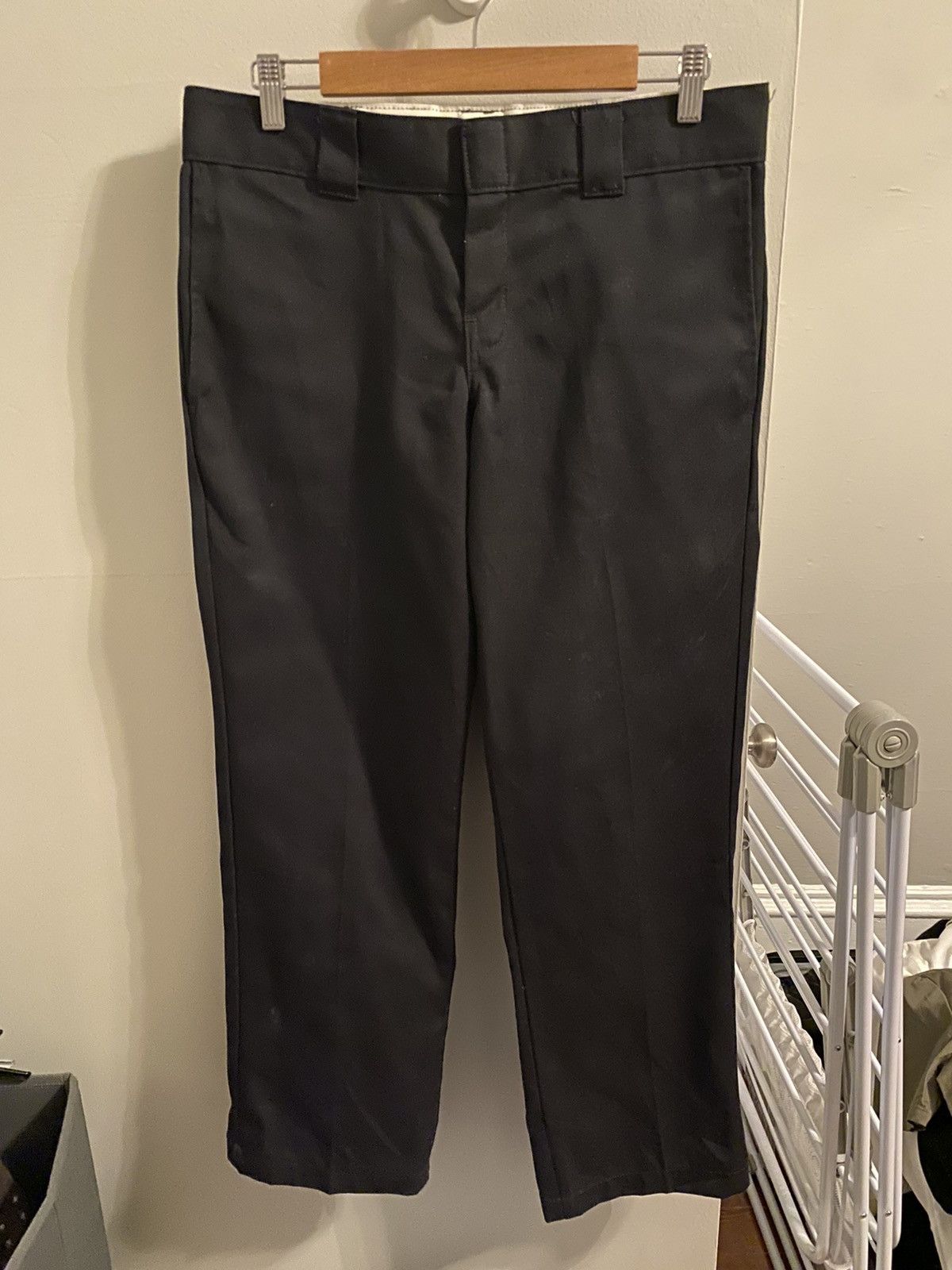 Slim straight work skater trousers