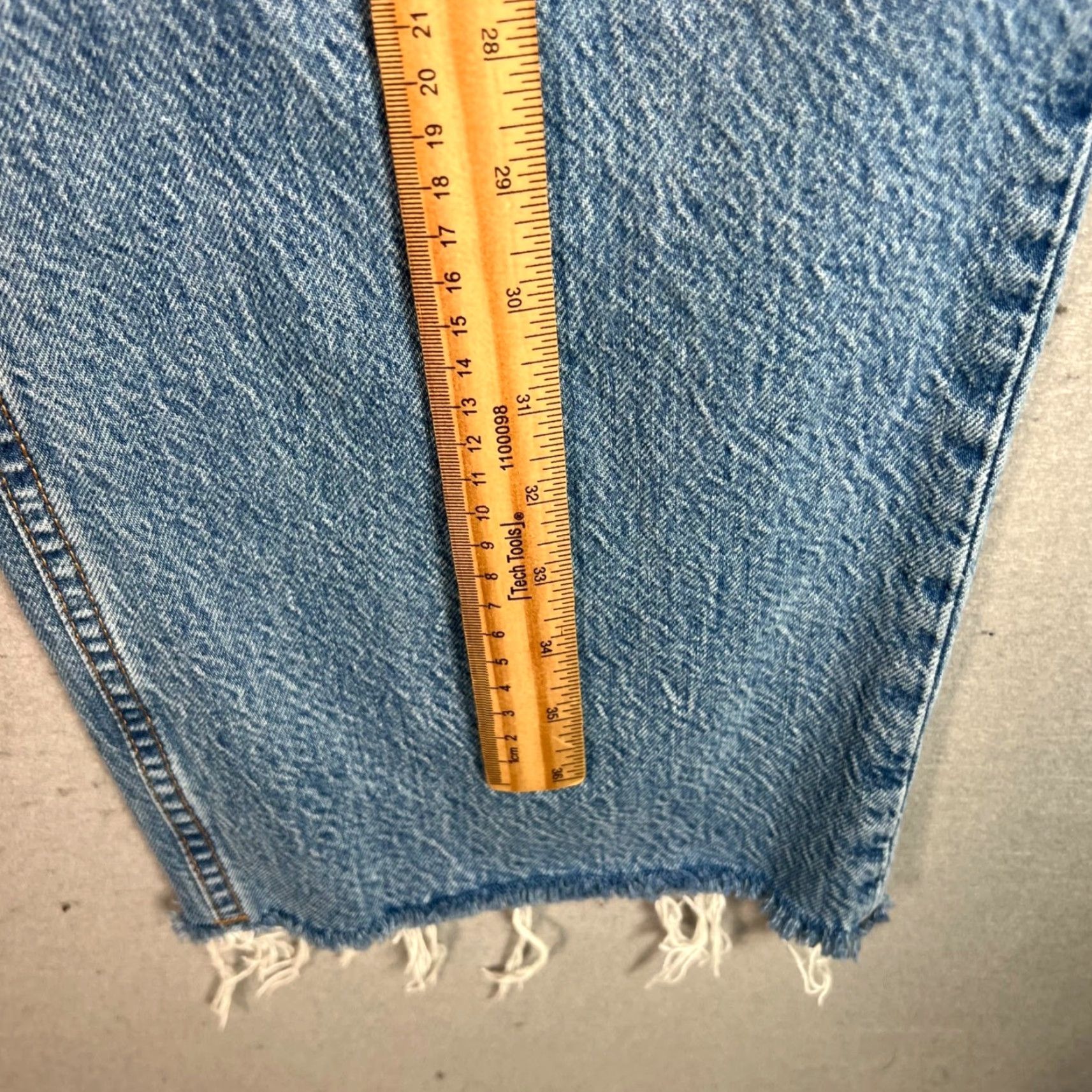 Abercrombie & Fitch ABERCROMBIE & FITCH High Rise Distressed Wide-Leg Jeans Womens 30/10 Light Wash Blue Size 30" / US 8 / IT 44 - 6 Thumbnail