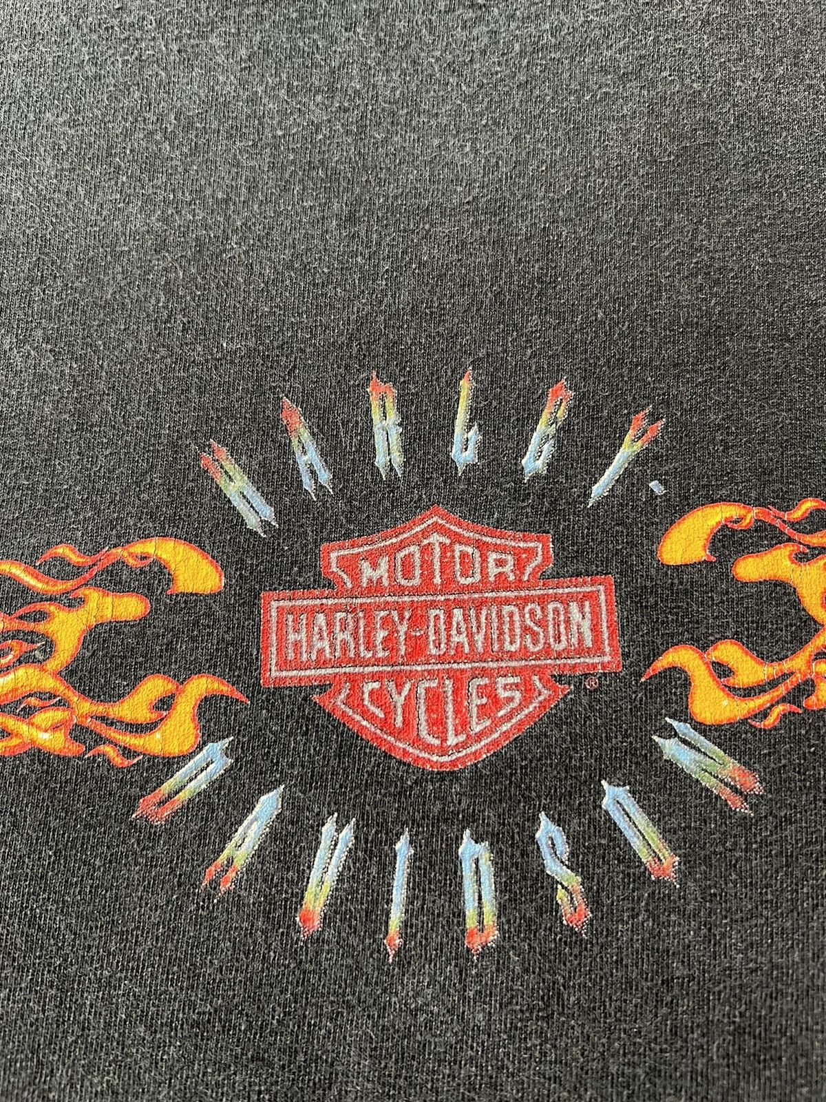 Harley Davidson Vintage 2001 Harley Davidson Fire Flame Eagle Long Sleeve Size US XXL / EU 58 / 5 - 8 Thumbnail