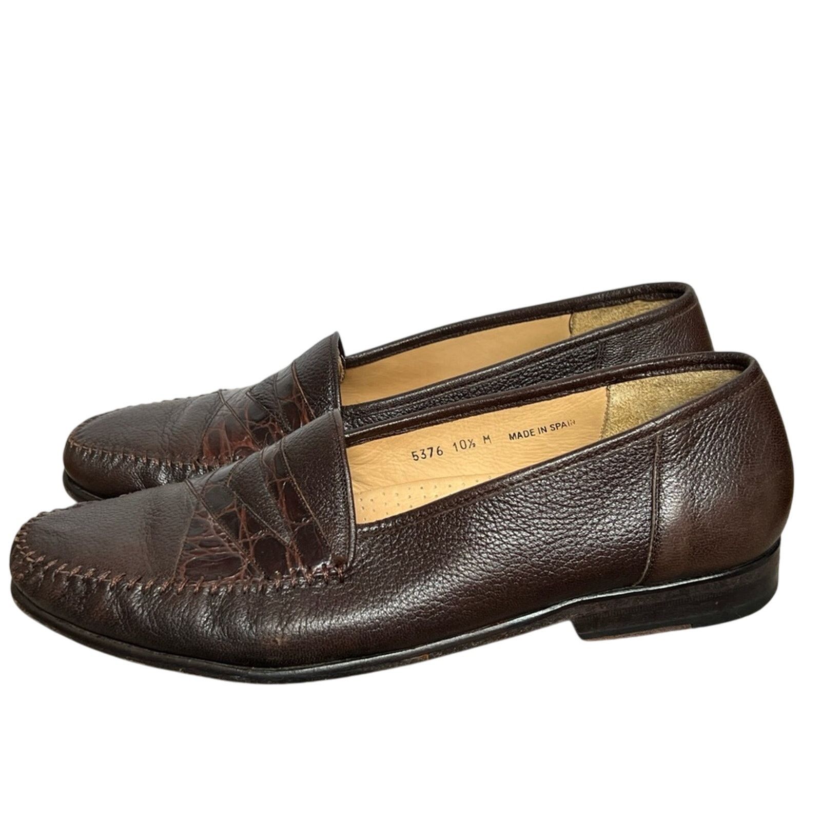 Magnanni MAGNANNI Made in Spain Vintage Crocodile Loafer Vero Cucio Size US 10.5 / EU 43-44 - 2 Thumbnail