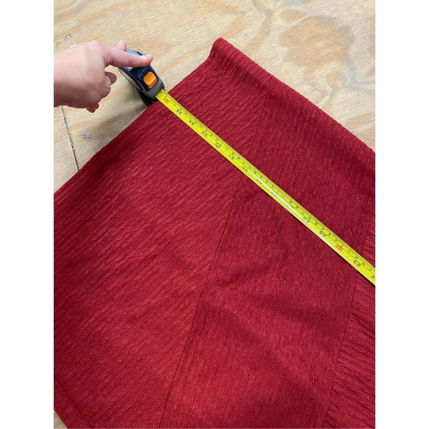 Timex London Times Red Cocktail Dress Tiered Ruffle Formal Holiday Size L / US 10 / IT 46 - 6 Thumbnail