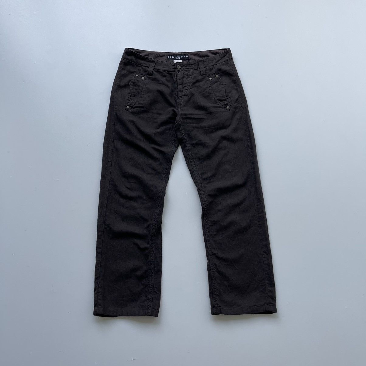 Richmond Denim Richmond Denim Cotton/Linen Baggy Vintage Pants Brown Size US 32 / EU 48 - 1 Thumbnail