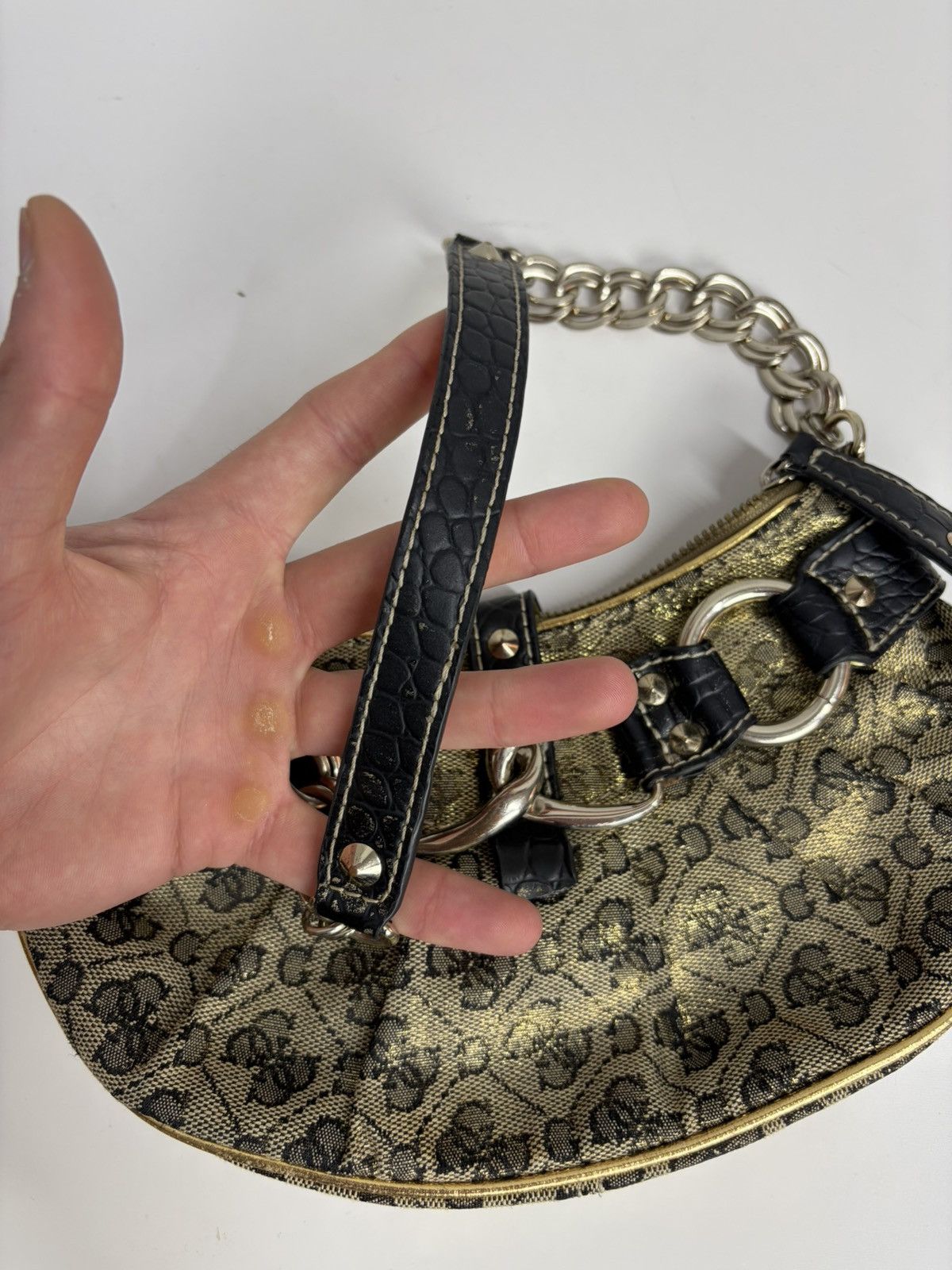 Guess Archive Guess Gold Metal y2k Baguette Shoulder Mini Bag Size ONE SIZE - 7 Thumbnail