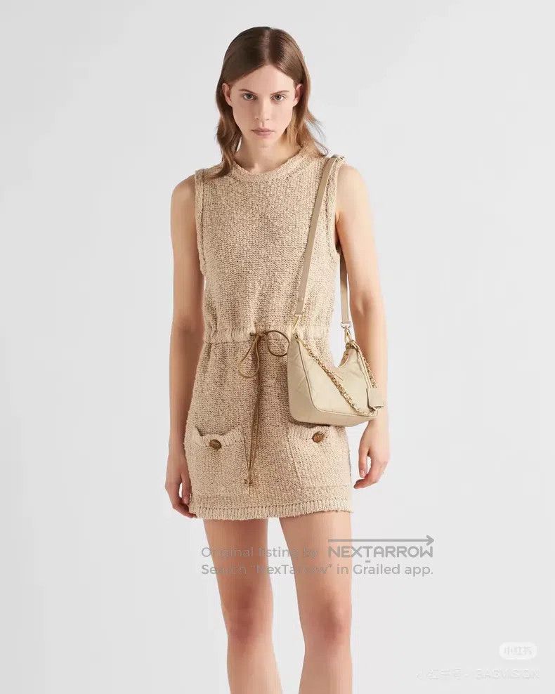 Prada Prada Light brown knitted leather lacing dress Size XS / US 0-2 / IT 36-38 - 9 Thumbnail