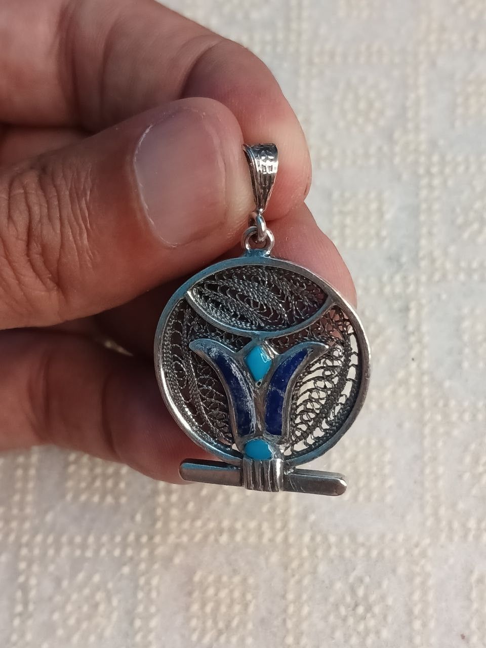 925 Sterling Silver Lotus Flower Necklace pendant