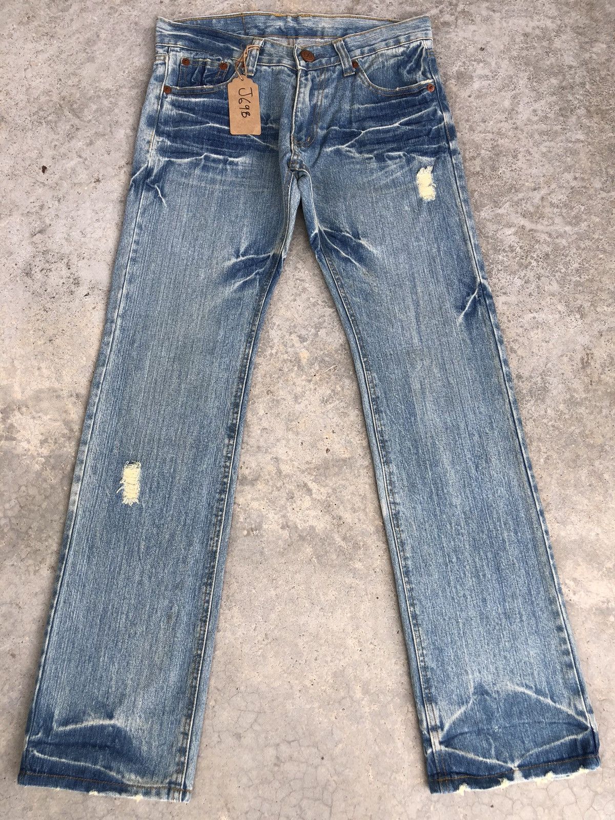 Japanese Brand Japanese Loma Distressed Jeans Patchwork Jeans Size US 32 / EU 48 - 2 Thumbnail