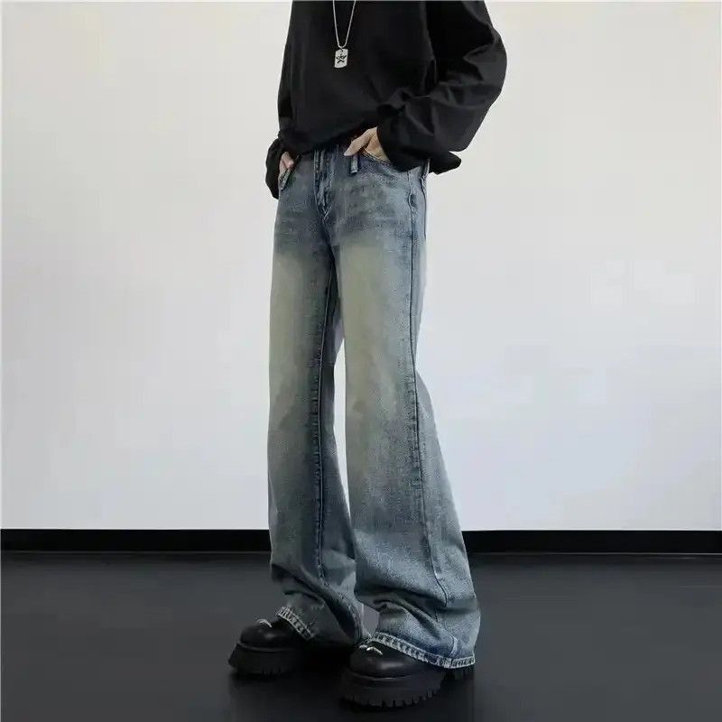 Japanese Brand Blue Washed Flared Denim Pant Size US 32 / EU 48 - 3 Thumbnail