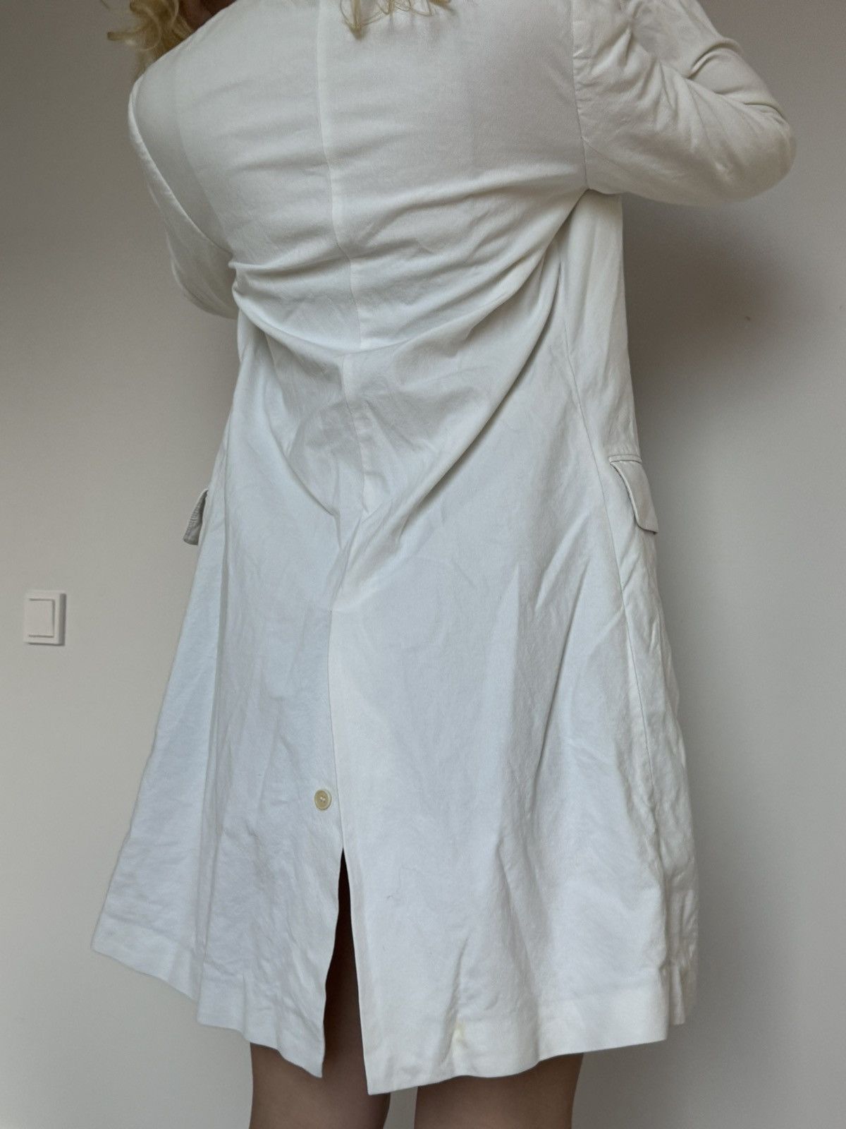 Helmut Lang Vintage 90s Helmut Lang Extended Blazer Trench Jacket Size M / US 6-8 / IT 42-44 - 14 Thumbnail