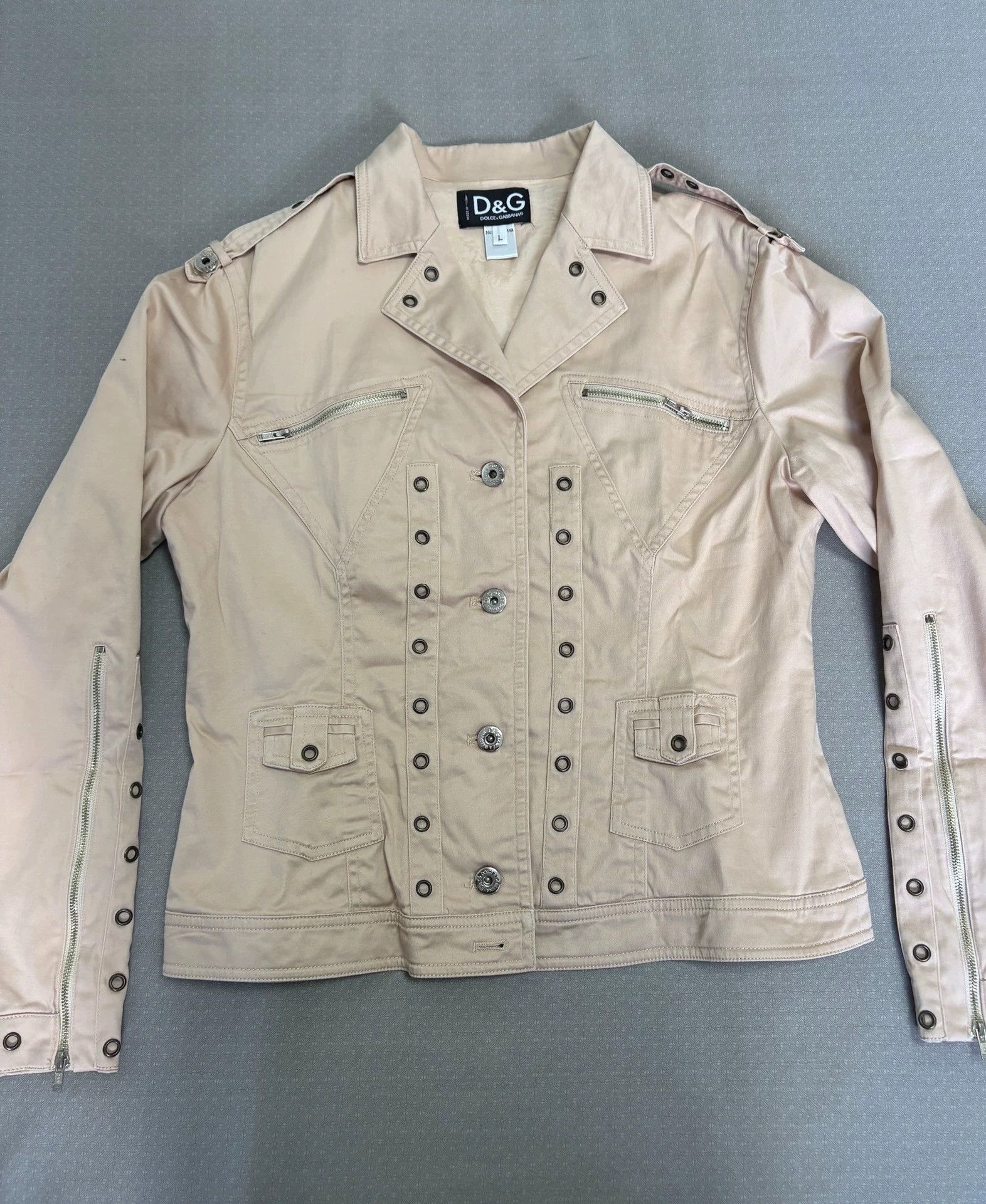 Dolce & Gabbana DG Vintage Rivet Cutout Jackets Size L / US 10 / IT 46 - 2 Thumbnail