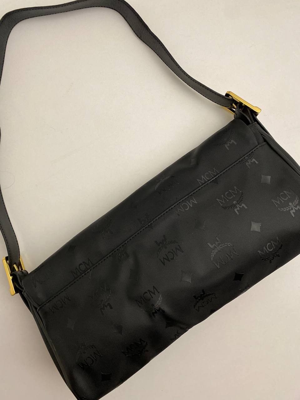 MCM MCM Visetos Monogram Nylon Leather Vintage Hand Shoulder Bag Size ONE SIZE - 4 Thumbnail
