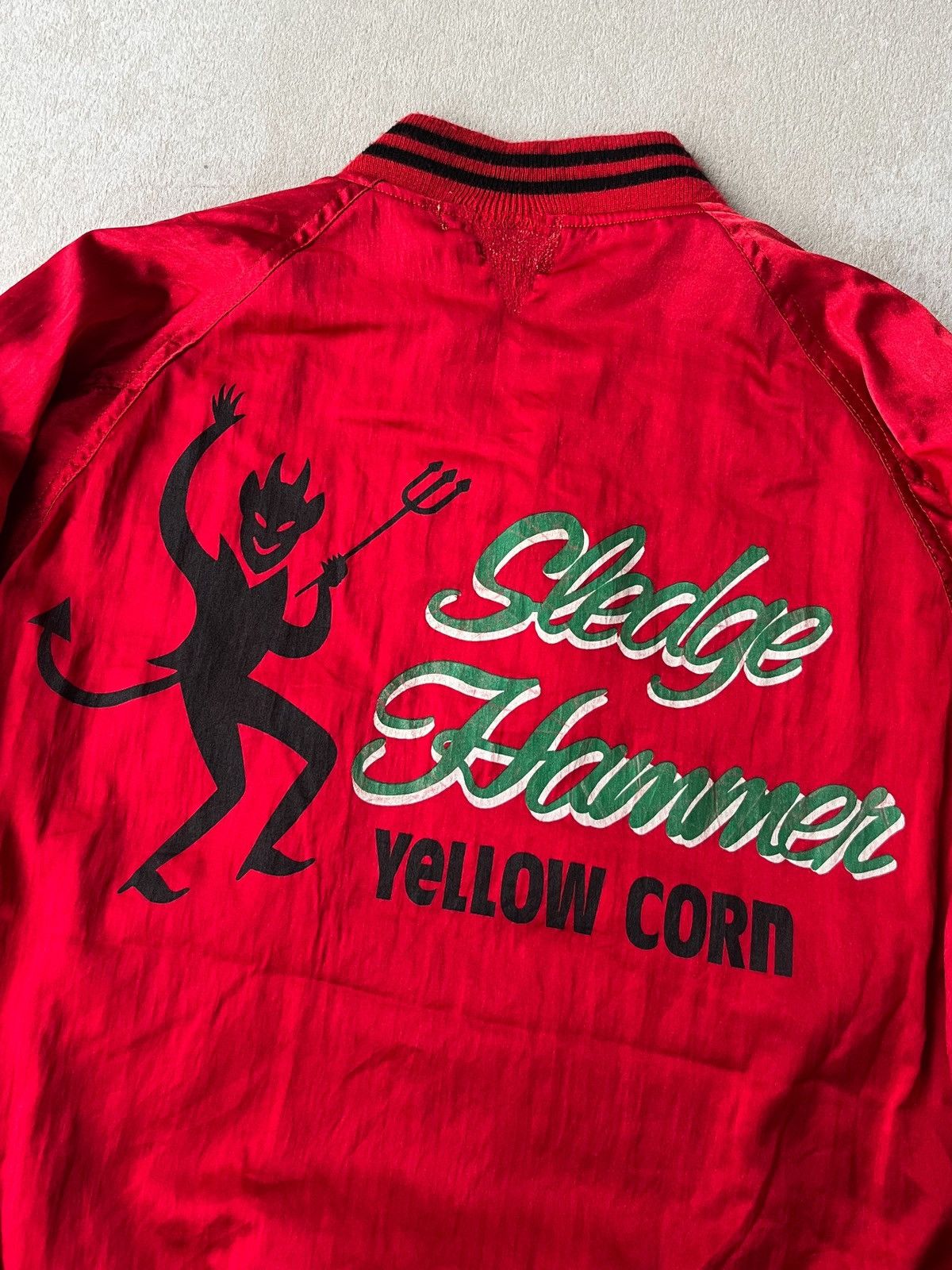 YELLOW CORN Vintage 00’s bRP “YELLOW CORN“ varsity bomber jacket Size US L / EU 52-54 / 3 - 8 Thumbnail