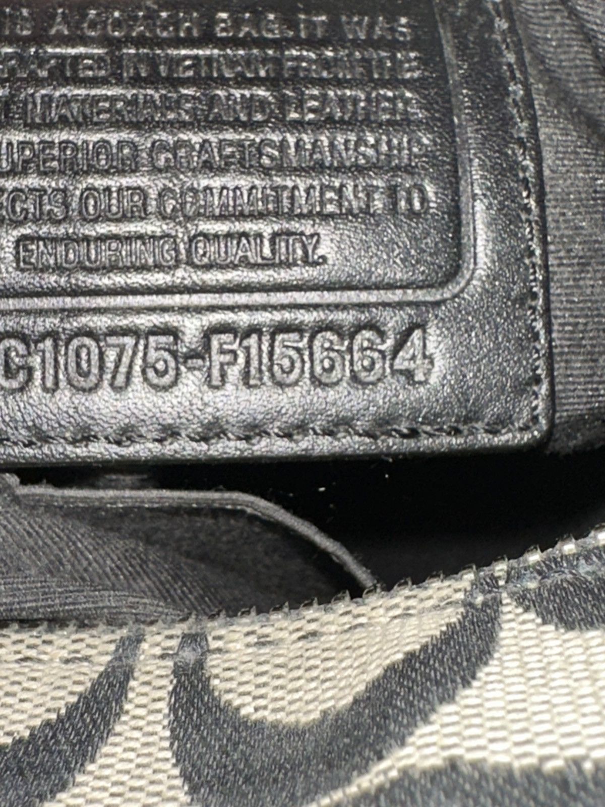 Coach COACH F15664 Hampton Black Grey Signature Jacquard Tote Size ONE SIZE - 8 Thumbnail