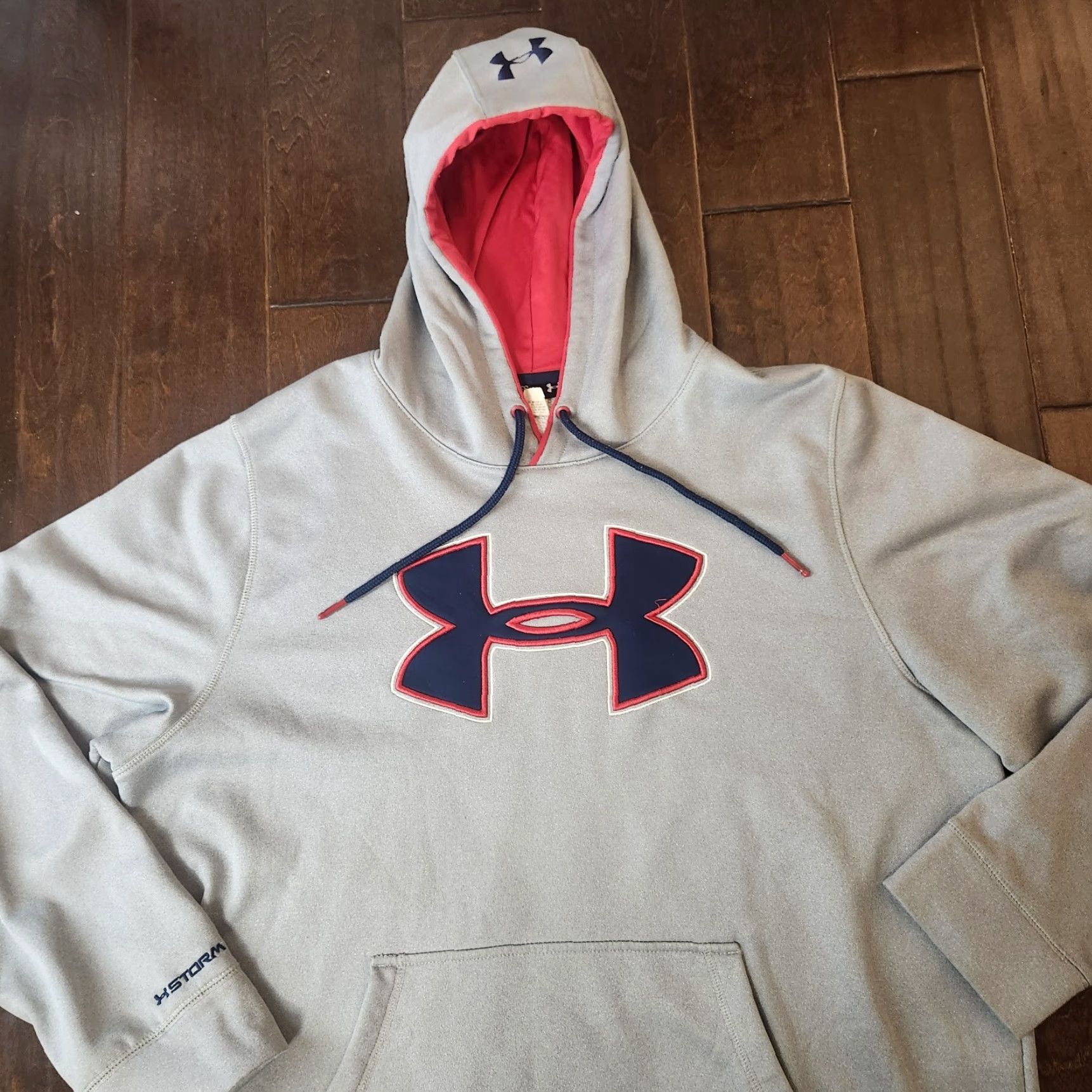 Under Armour Under Armour Storm Hoodie Mens XL Gray Pullover Fleece Pockets Hooded Size US XL / EU 56 / 4 - 6 Thumbnail