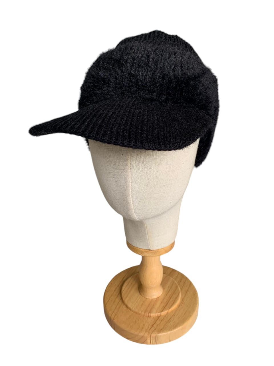 Japanese Brand Earflap with Fur Mohair Visor hats Size ONE SIZE - 4 Thumbnail