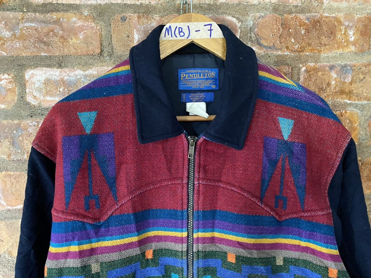 Pendleton 1980s Native Jacquard Bomber Navajo Jacket wool Size US L / EU 52-54 / 3 - 5 Thumbnail