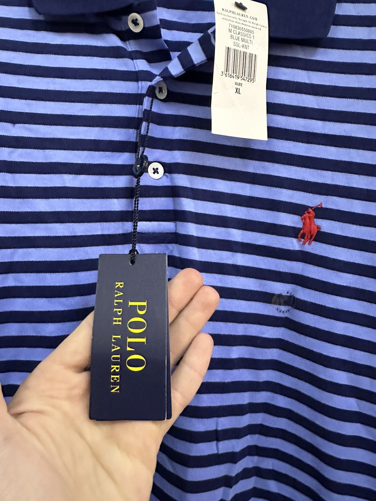 Polo Ralph Lauren × Vintage Vintage polo Ralph Lauren size XL striped blue Size US XL / EU 56 / 4 - 2 Thumbnail