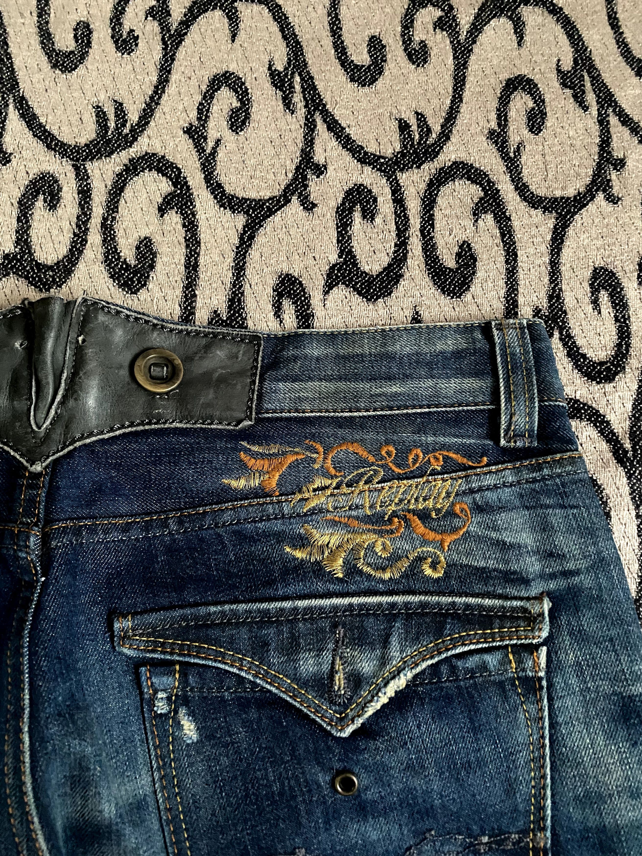 Beauty Beast × Replay Y2K Replay Embriodery Logo Jeans Streetwear Size US 30 / EU 46 - 4 Thumbnail