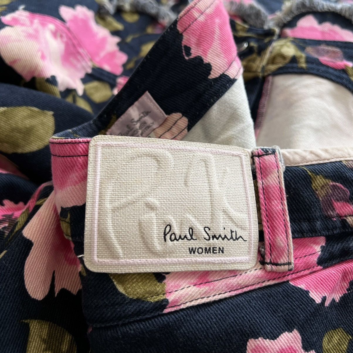 Paul Smith × Vintage Vintage PAUL SMITH FLORAL JEANS SKIRT Size 32" / US 10 / IT 46 - 12 Thumbnail