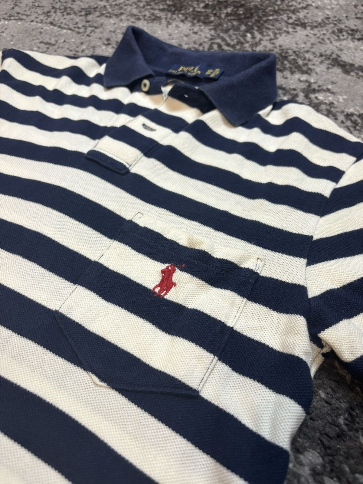 Polo Ralph Lauren × Vintage Polo Ralph Lauren Stripe Cotton Pocket logo Size XS / US 0-2 / IT 36-38 - 2 Thumbnail