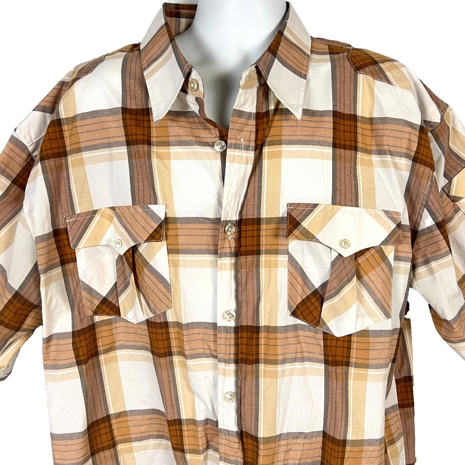 Other Knockout Mens Plaid Button Shirt size 3X / 2XL Tall True Fit Size US XXL / EU 58 / 5 - 1 Thumbnail