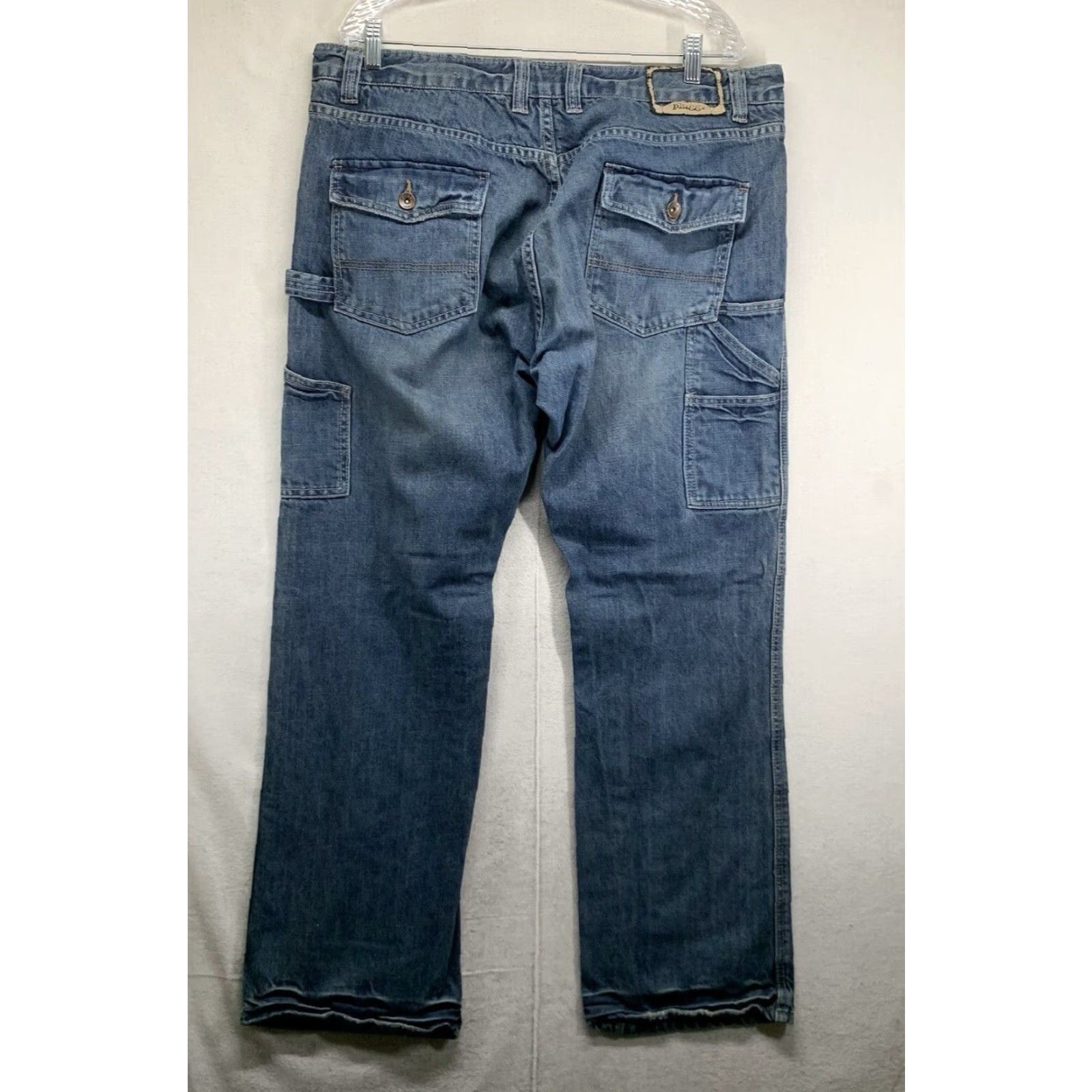 Vintage VINTAGE Plugg Men’s Jeans Size 38 Loose Fit 30in Blue Denim 90s Biker Music Band Size US 38 / EU 54 - 2 Thumbnail
