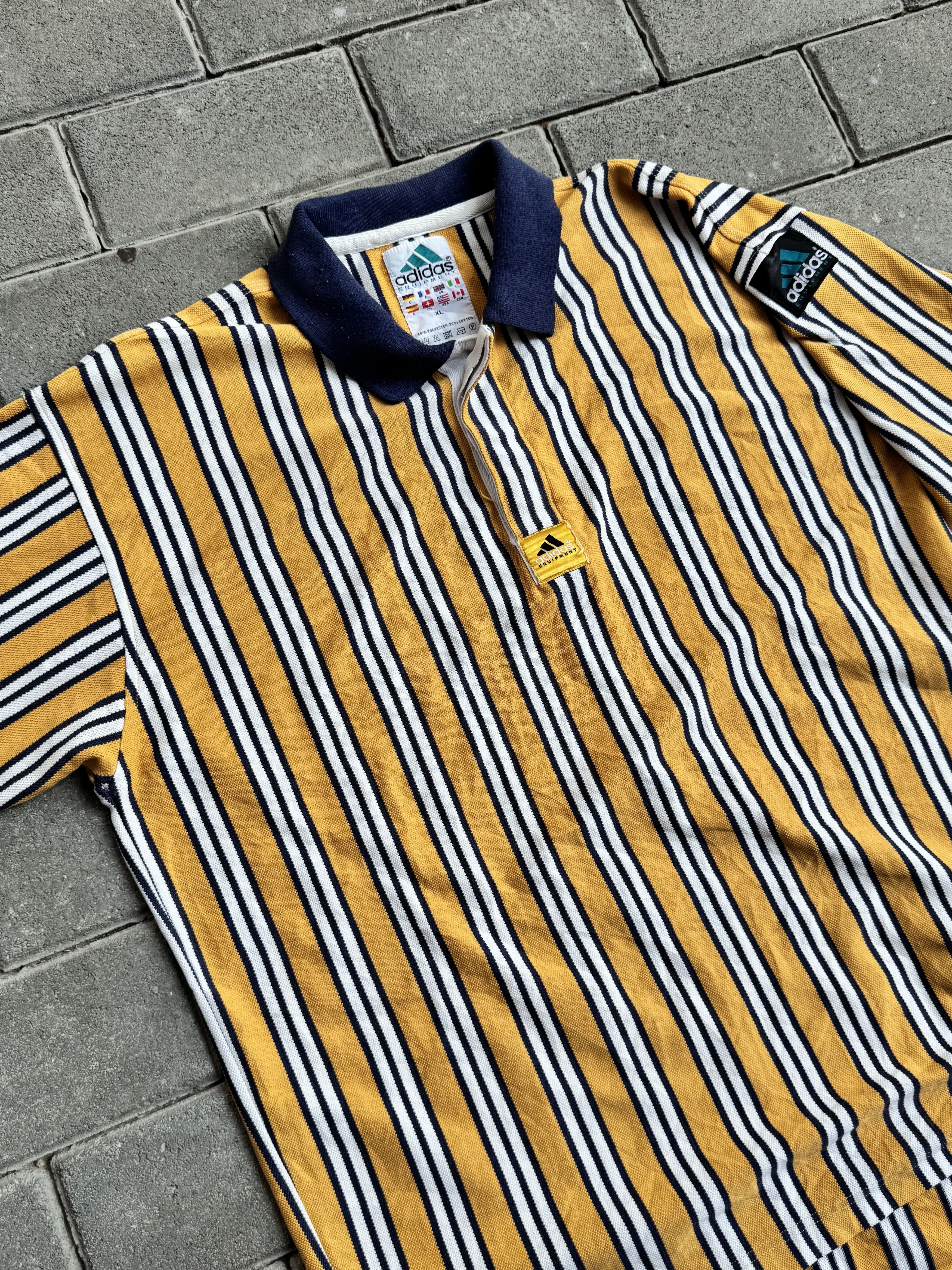 Adidas Adidas Equipment Polo Shirt T-Shirt Vintage Retro 90s Size US XL / EU 56 / 4 - 2 Thumbnail
