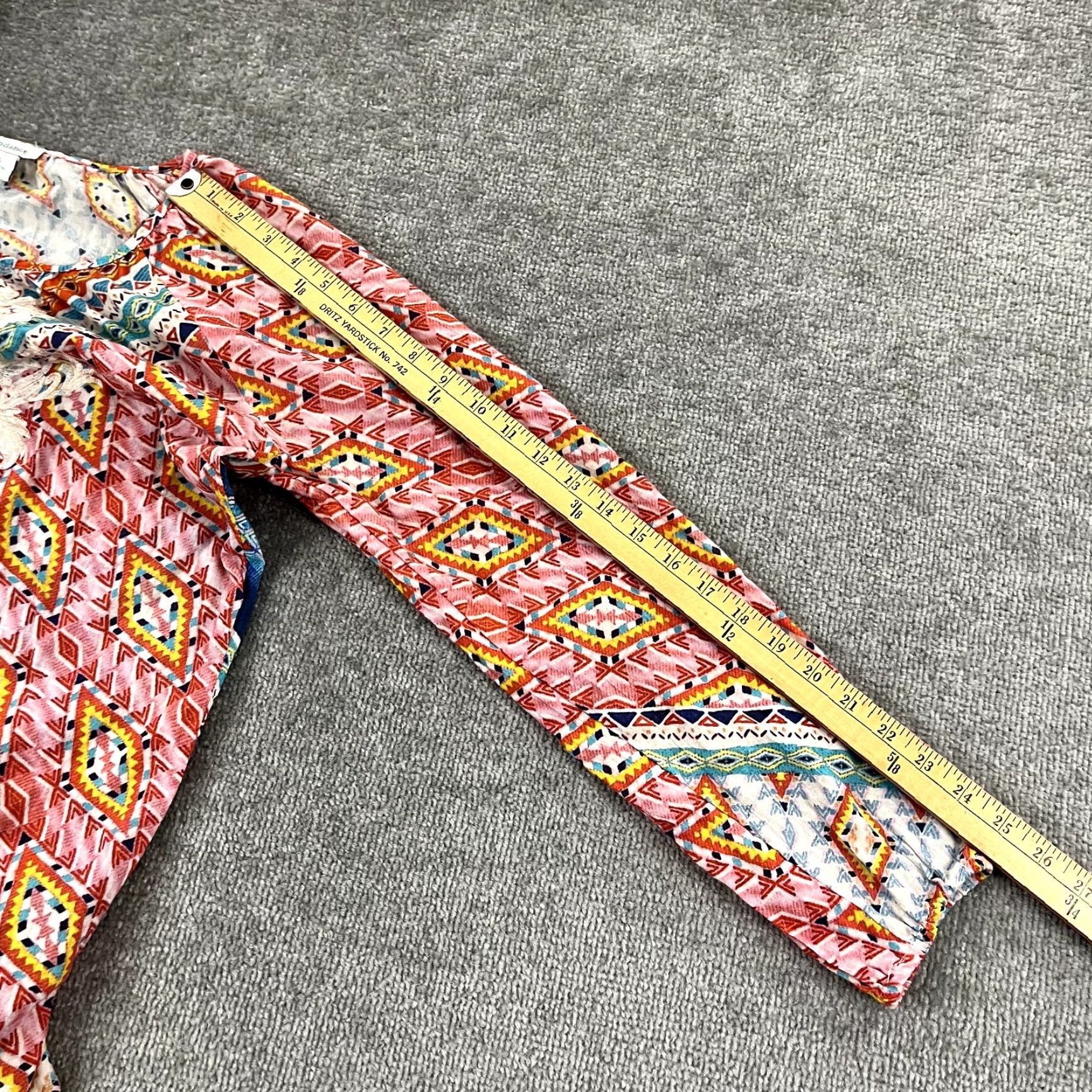 Vintage SUNDANCE Top Womens Small Geometric Floral Adisa Beach Coverup Tunic Shirt 3/4 Size S / US 4 / IT 40 - 6 Thumbnail